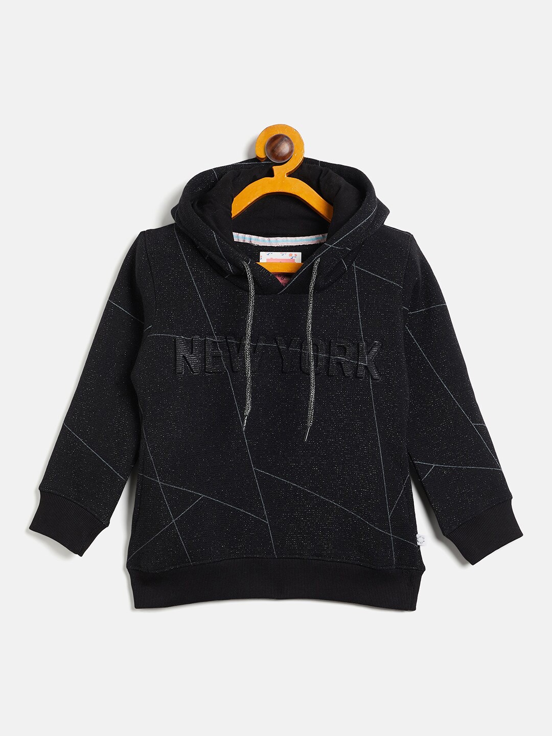 

Ben & Joe Boys Geometric Printed Hooded Fleece Pullover, Black
