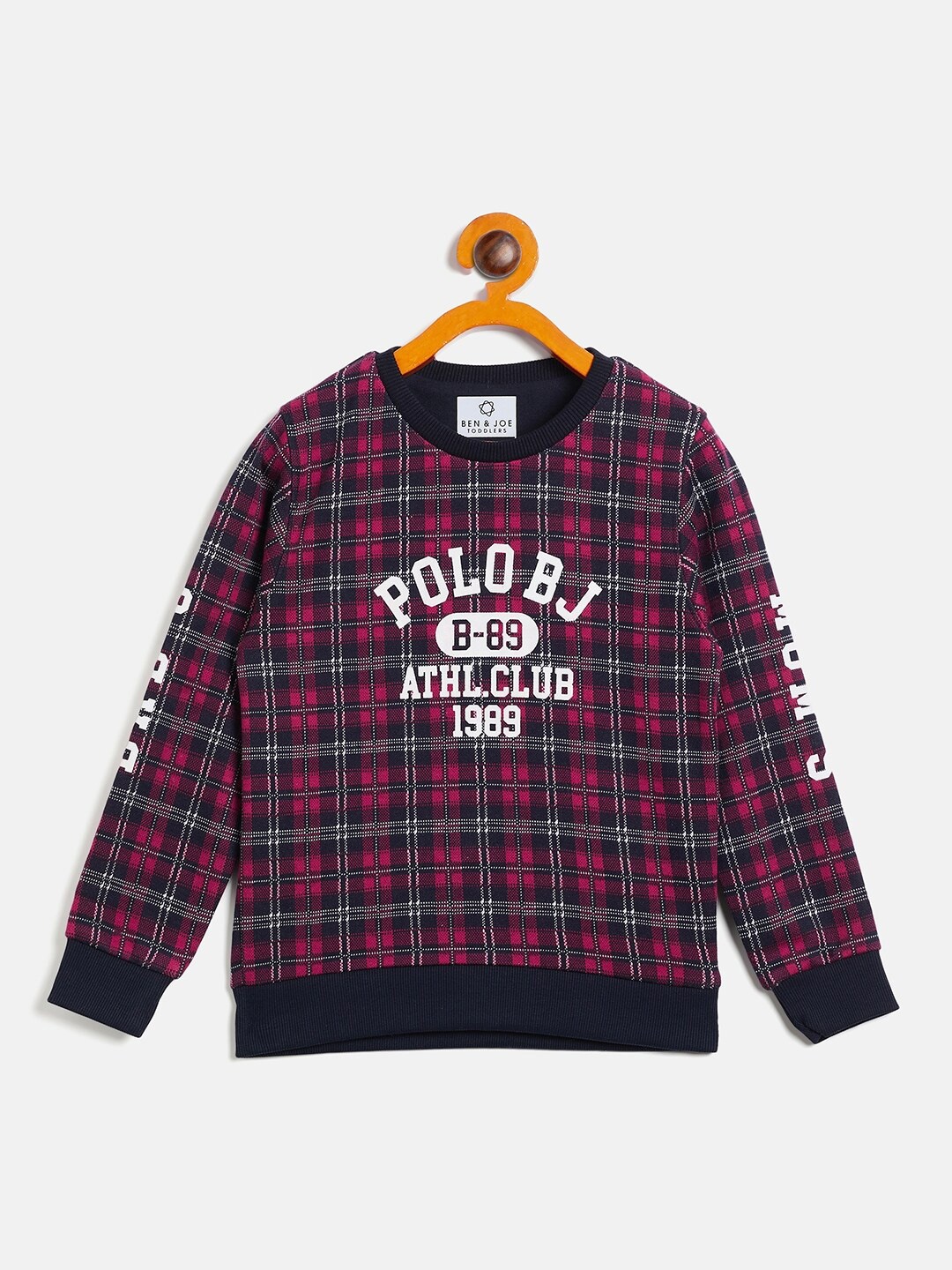 

Ben & Joe Boys Checked Fleece Pullover, Red