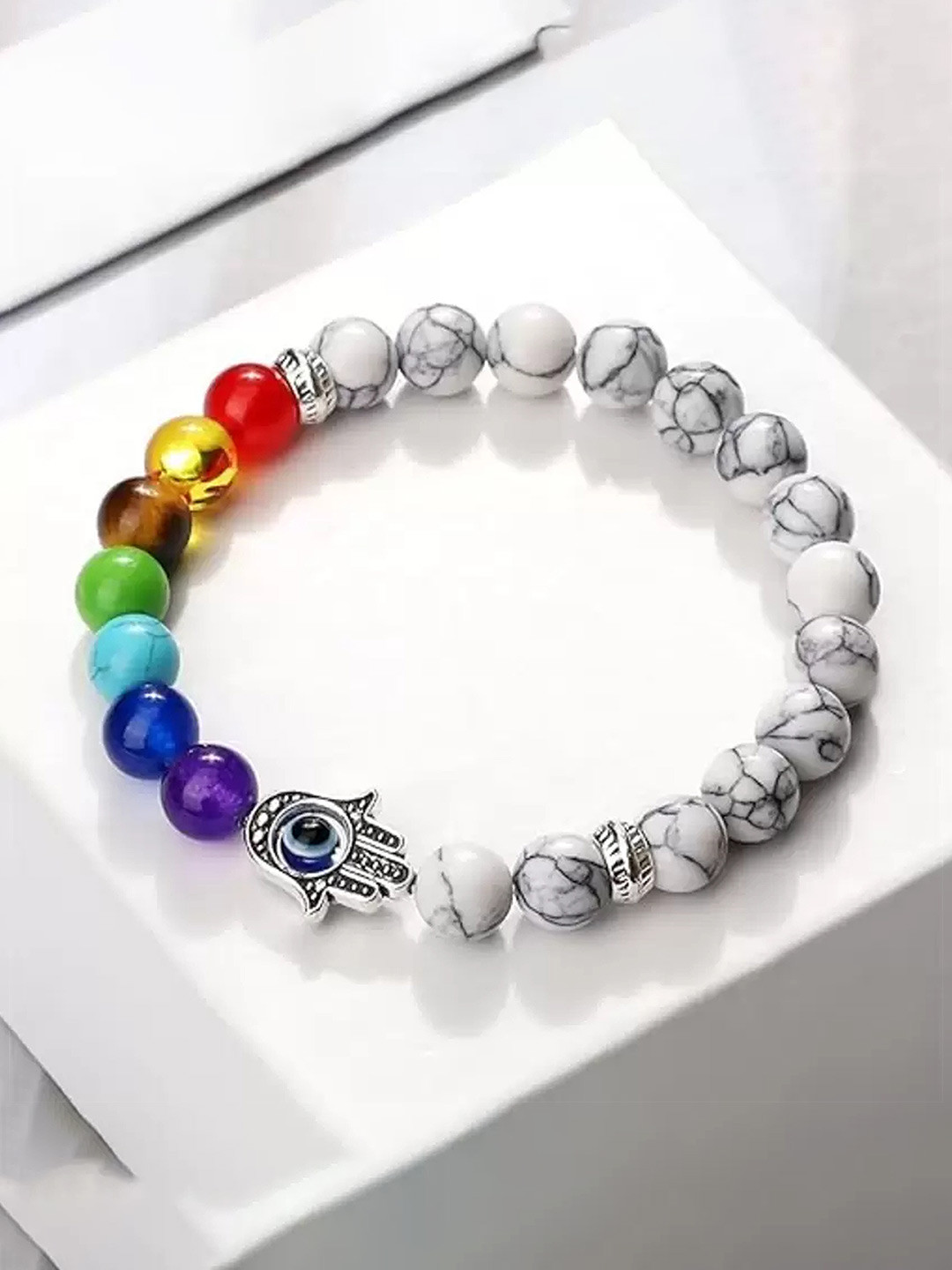

KARISHMA KREATIONS Unisex Elasticated Bracelet, White