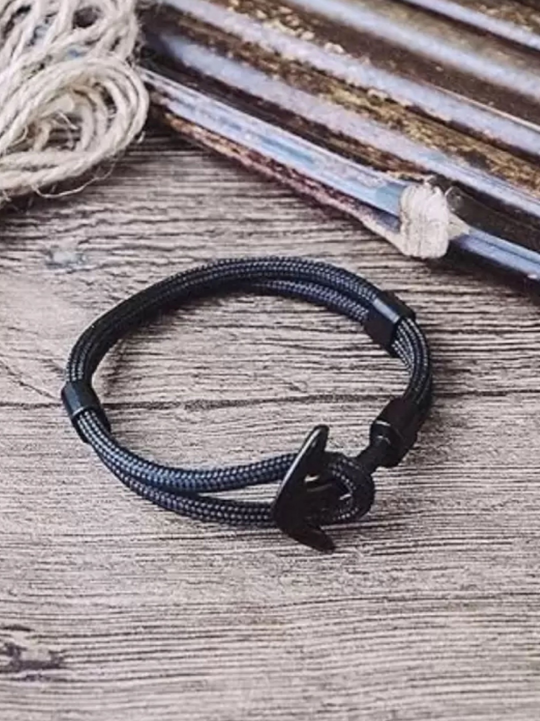 

KARISHMA KREATIONS Unisex Braided Wraparound Bracelet, Black