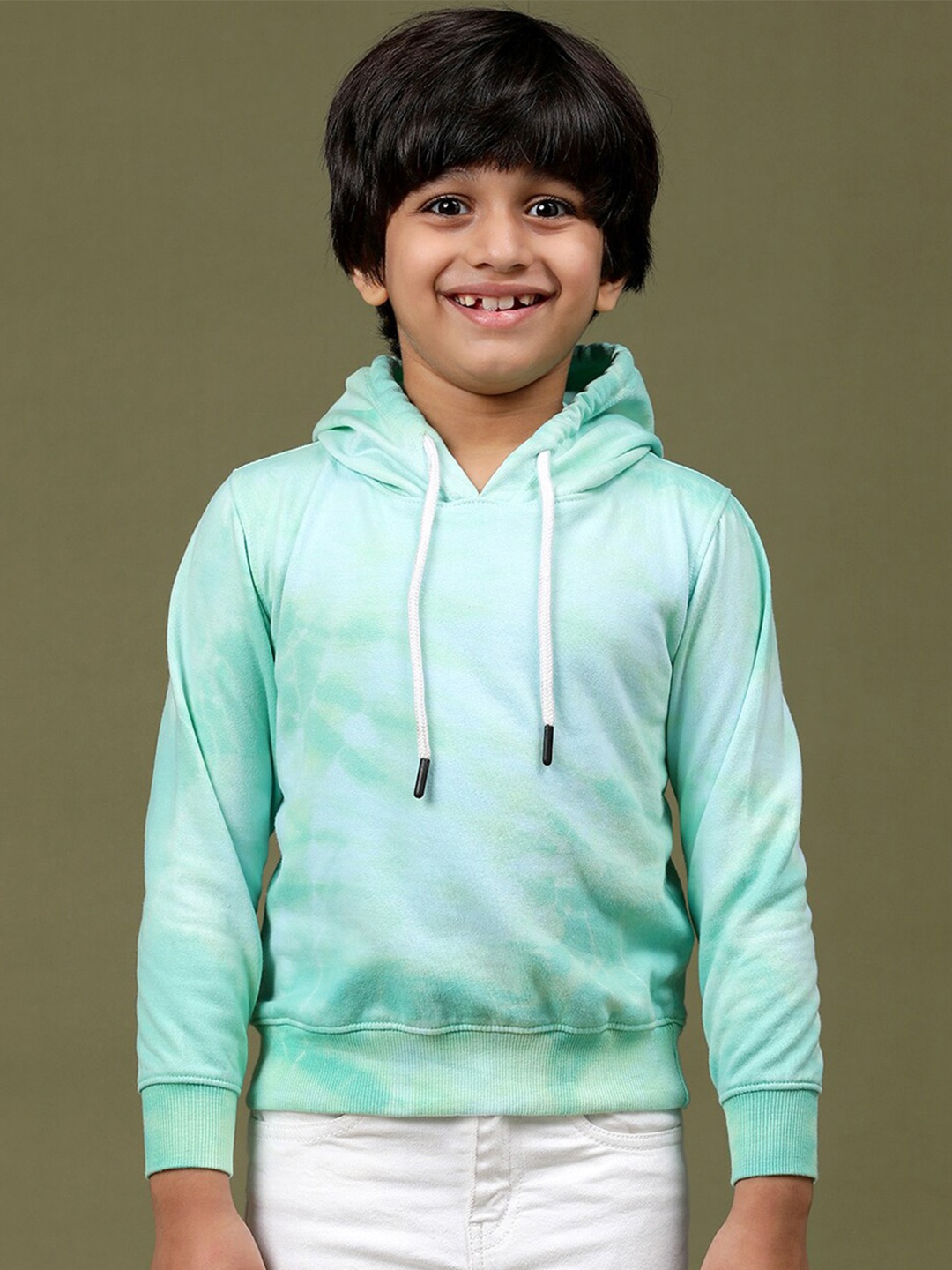 

TALES & STORIES Boys Hooded Cotton Pullover, Blue