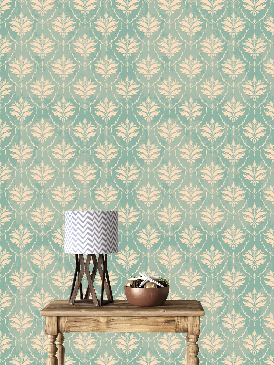 

DWELLSINDIA Blue & White Printed Self Adhesive Laminated Wallpaper