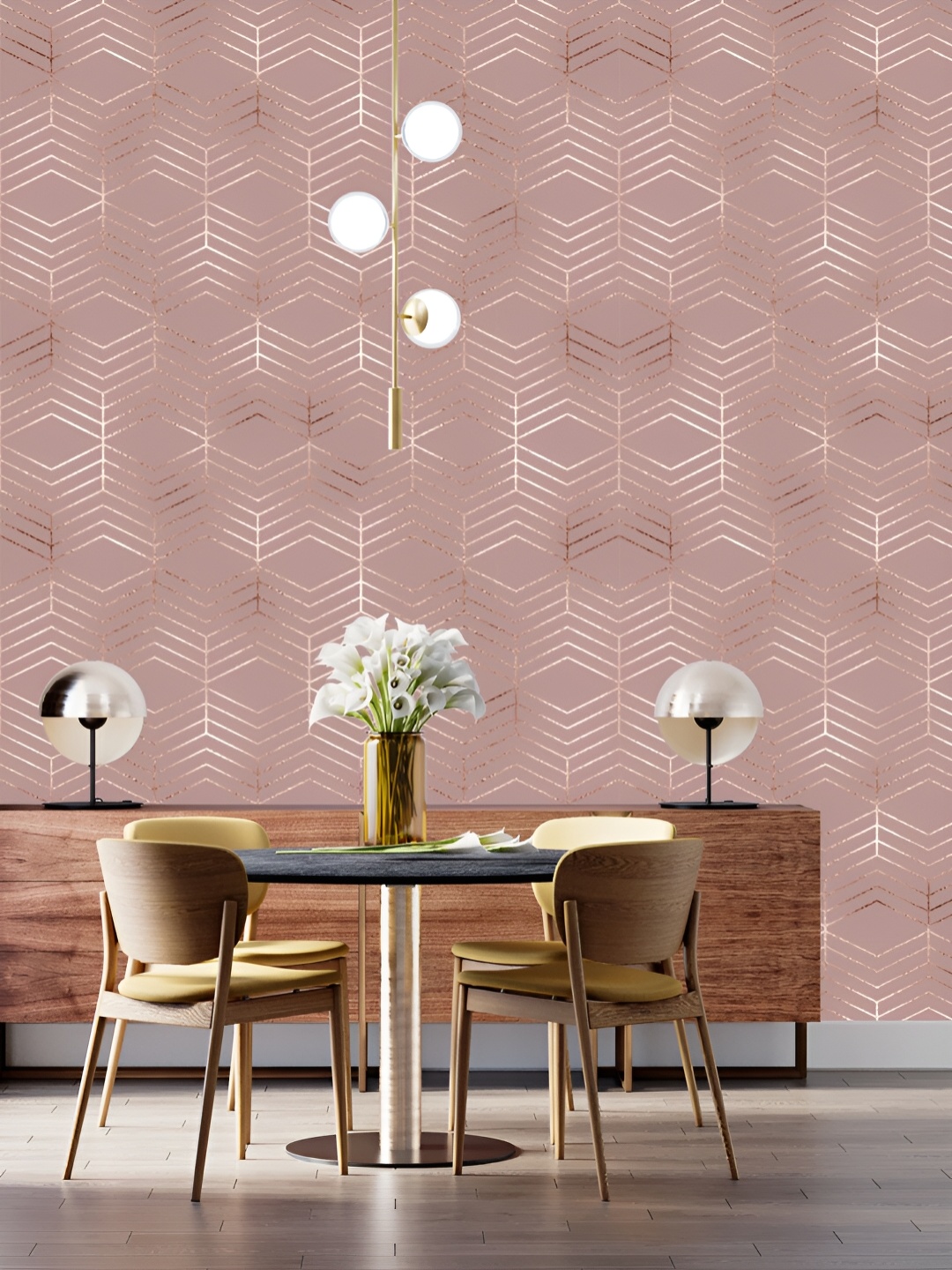 

DWELLSINDIA Mauve Printed Self Adhesive Laminated Wallpaper