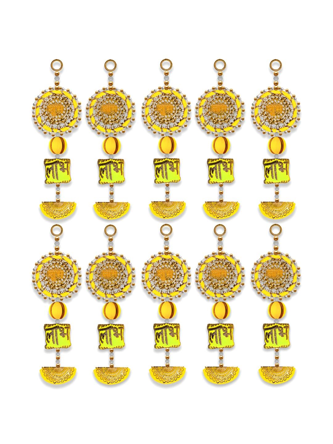 

iHandikart Yellow 10 Pieces Wall Hanging Artificial Festive Decor