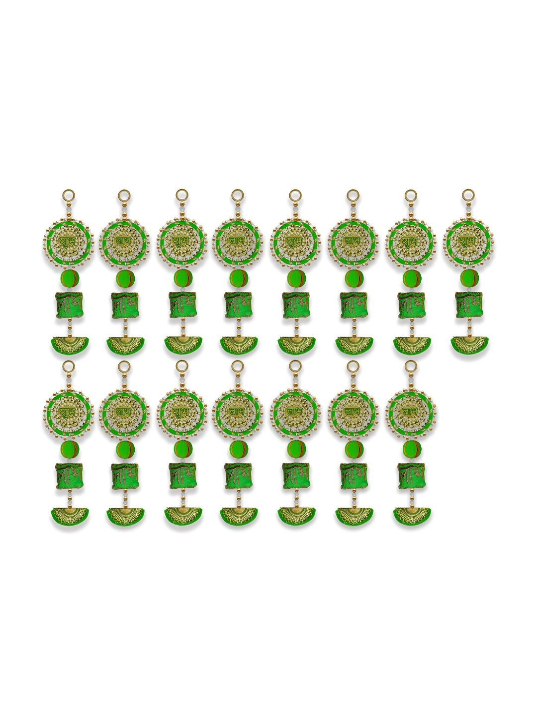 

iHandikart Green 15 Pieces Decorative Hangings Wall Decor