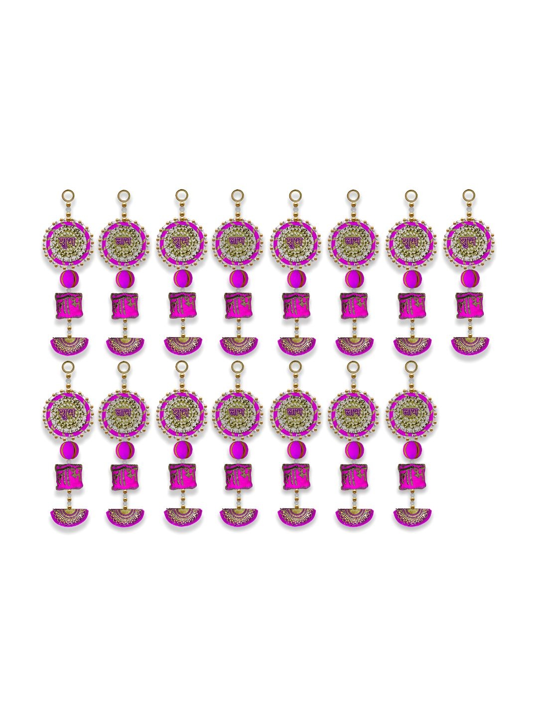 

iHandikart Pink 15 Pieces Subh Labh Artificial Door Hangings String