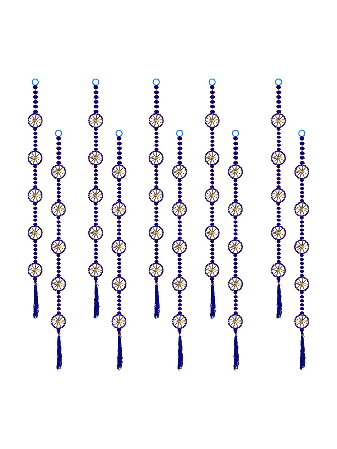 

iHandikart Blue 10 Pieces Hanging Festive Decor