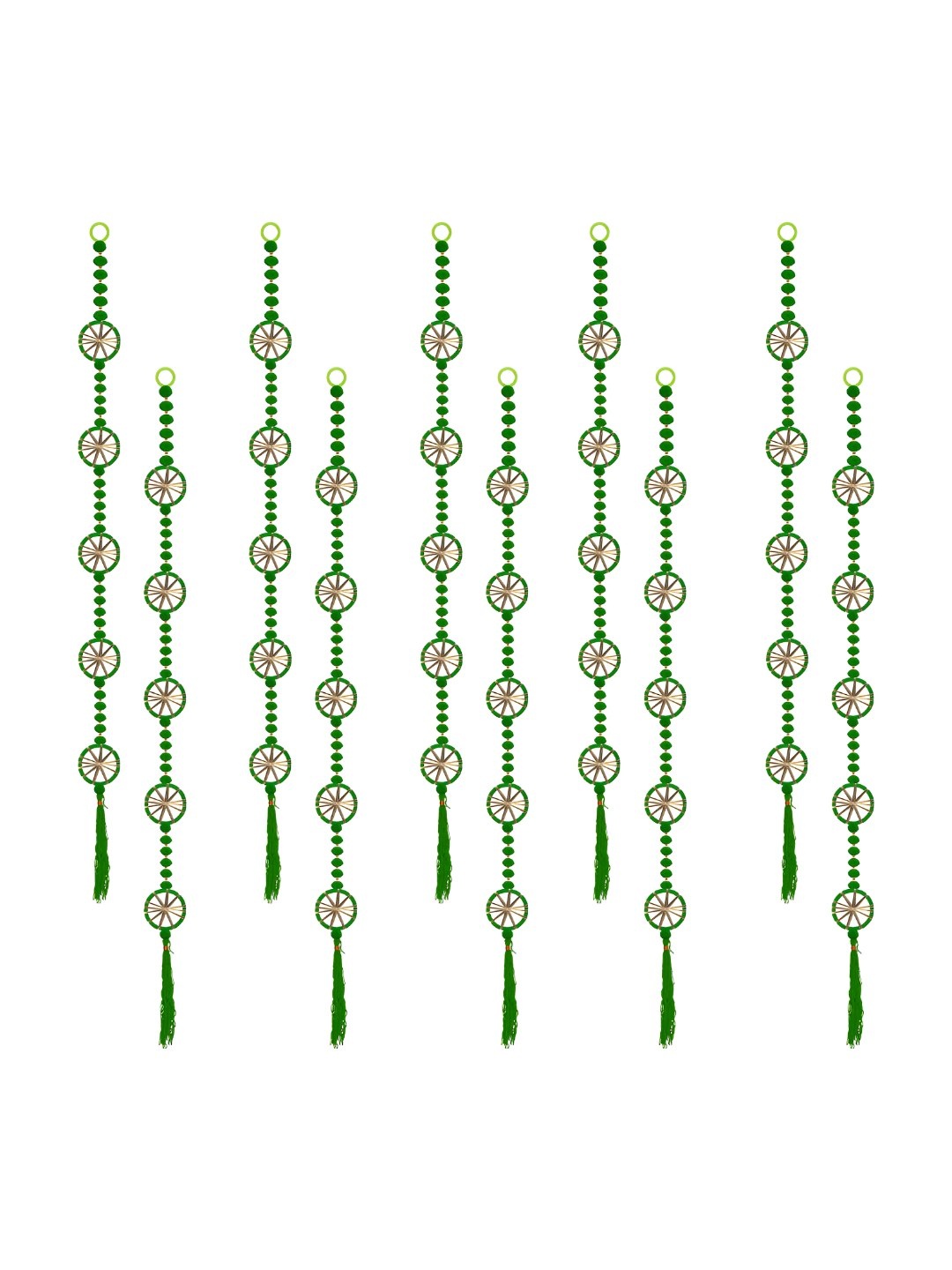 

iHandikart Green 10 Pieces Hanging Festive Decor