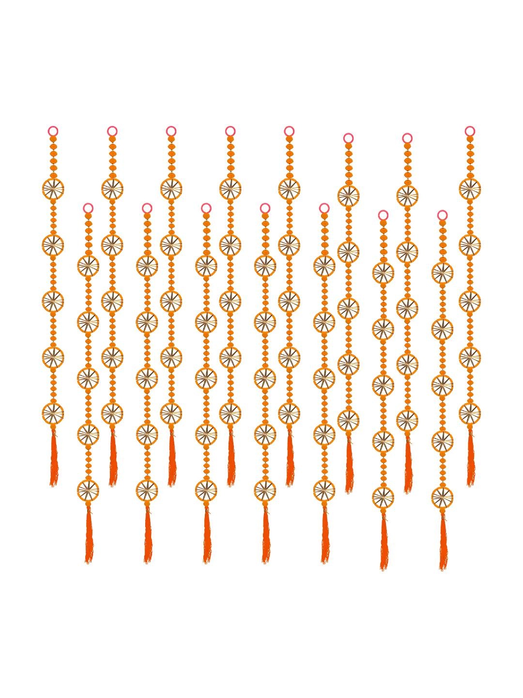 

iHandikart Orange & Yellow 15Pcs Hanging Festive Decor