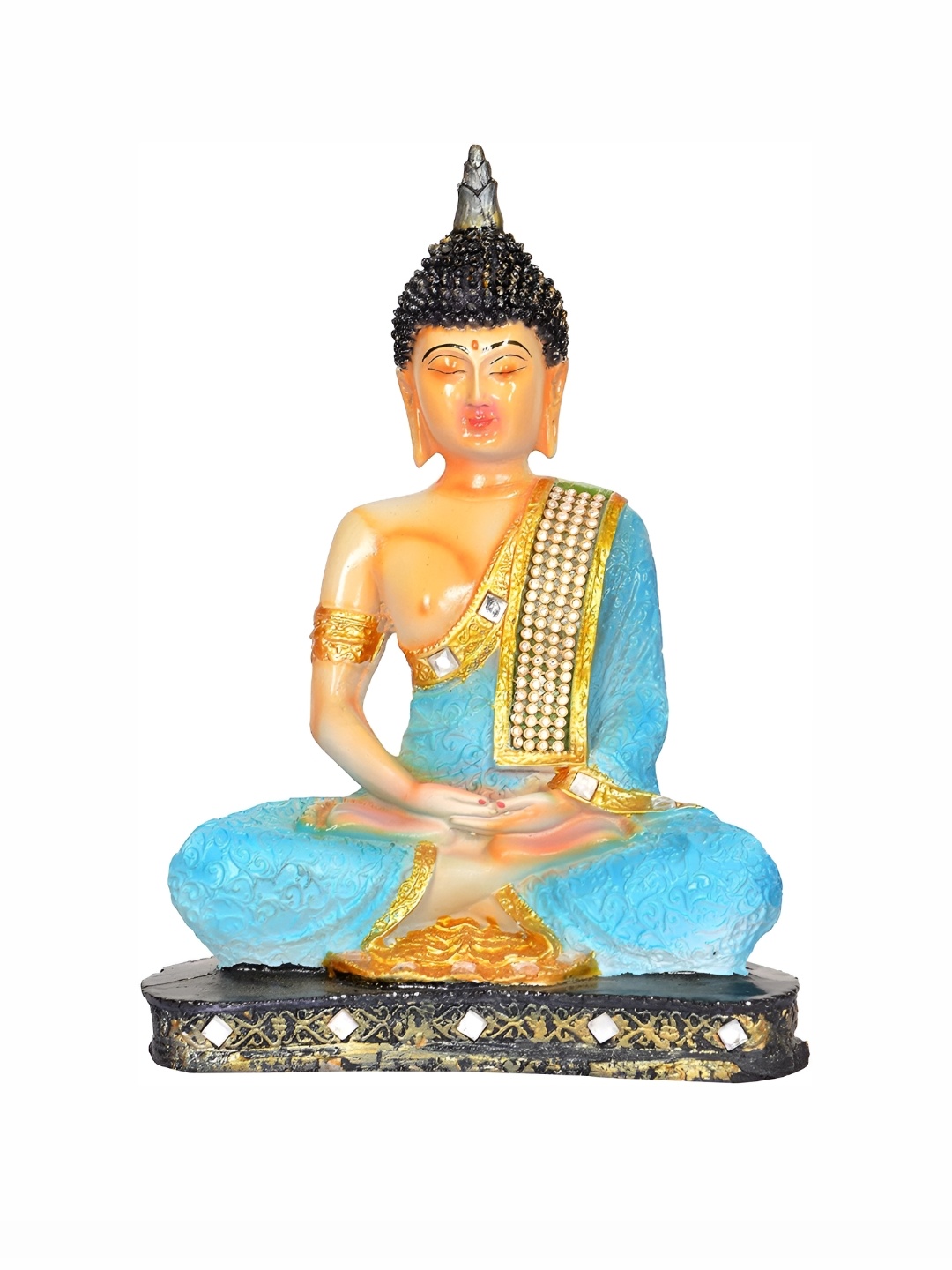 

GW CREATIONS Blue & Gold-Toned Buddha Idol Showpiece