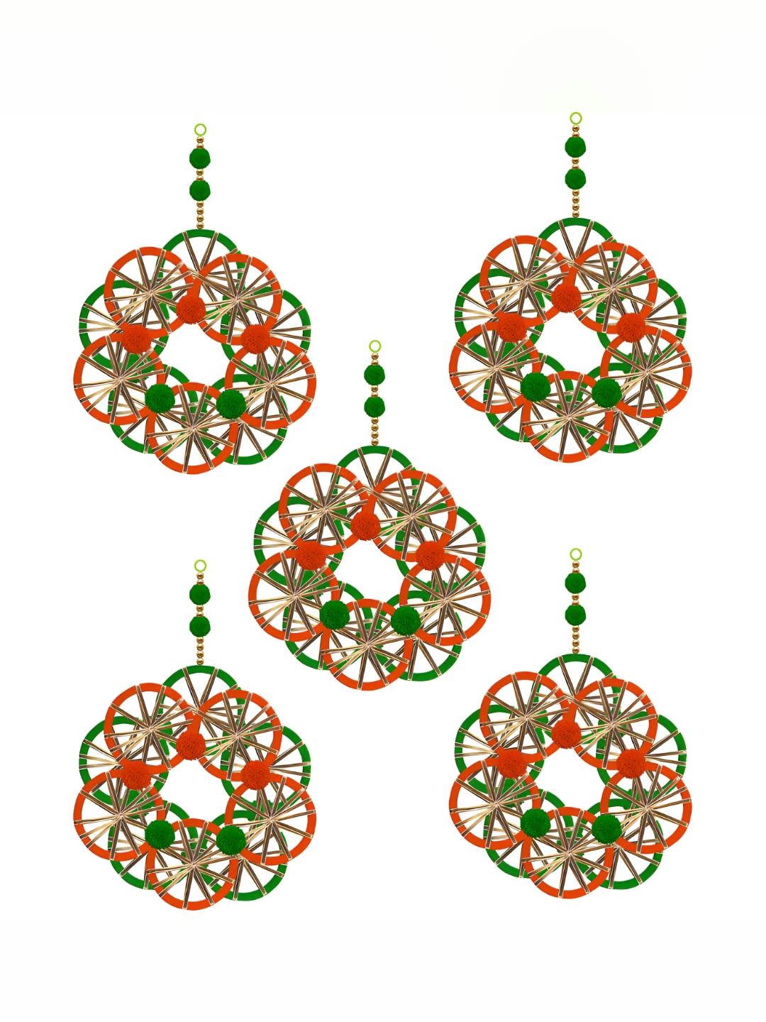 

iHandikart Red & Green 5 Pieces Decorative Hanging String Garlands