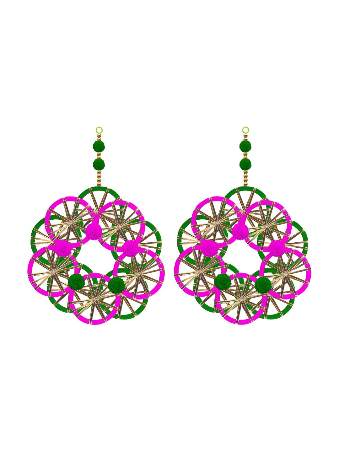 

iHandikart Pink Green 2 Pieces Wall Hanging Festive Decor