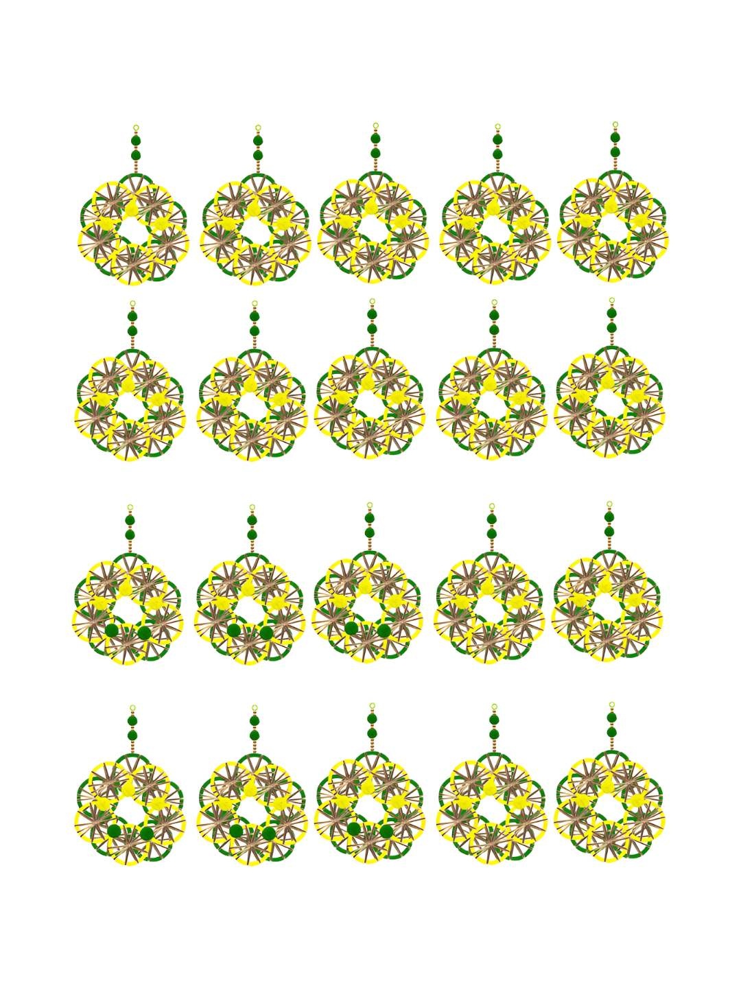 

iHandikart Yellow & Green 20 Pieces Hanging Garlands
