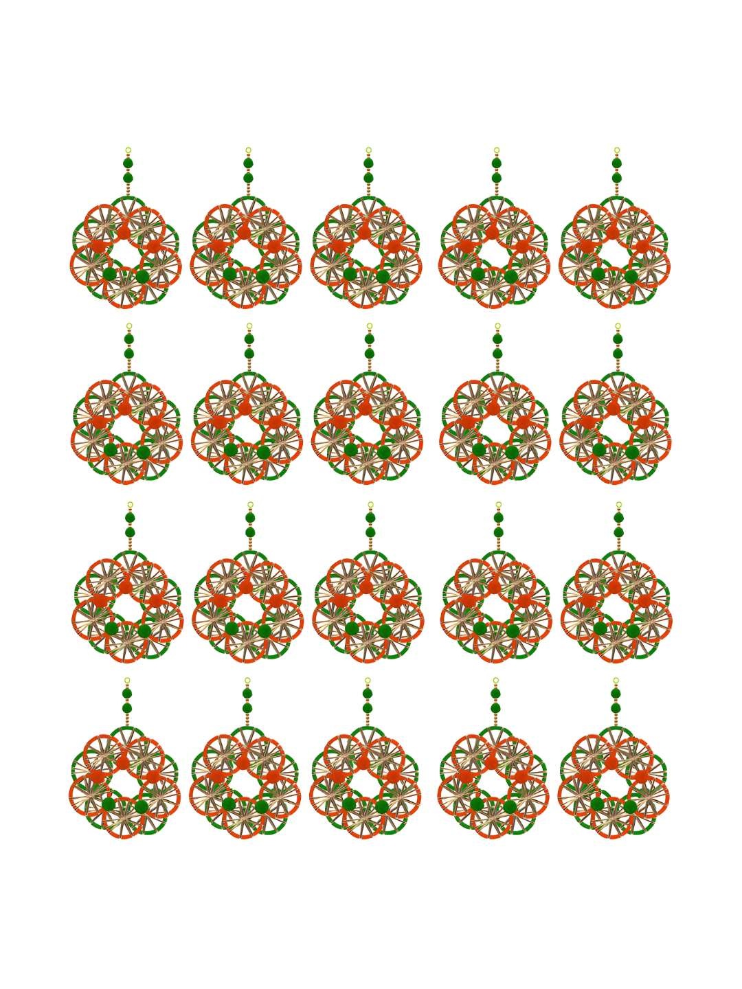 

iHandikart Red & Green 20 Pieces Decorative Hanging String Garlands