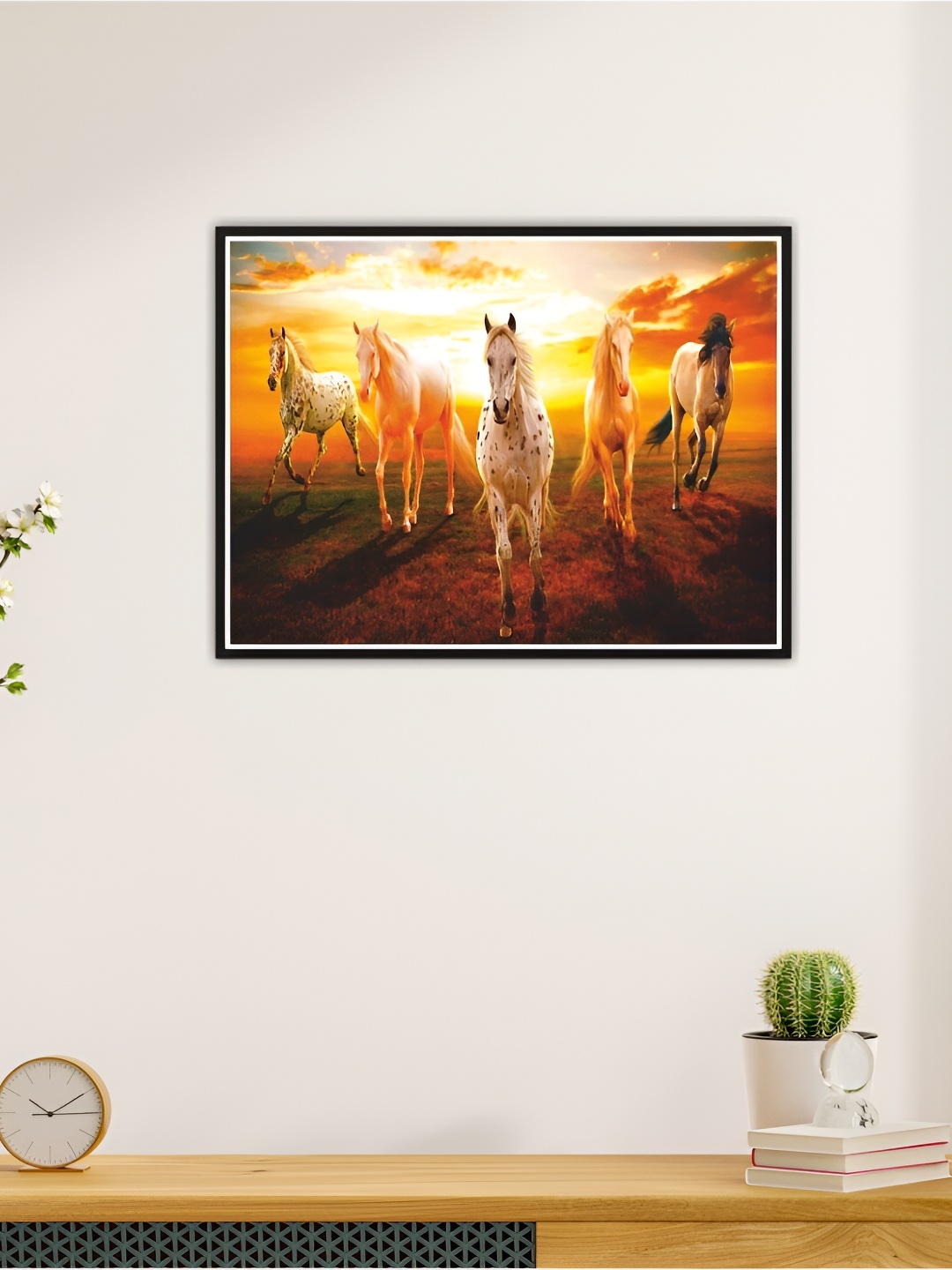 

CVANU Orange & White Animal Printed Self-Adhesive Wall Sticker