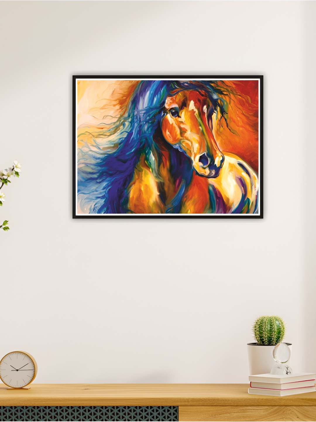 

CVANU Blue & Brown Printed Shelf-Adhesive Wall Sticker
