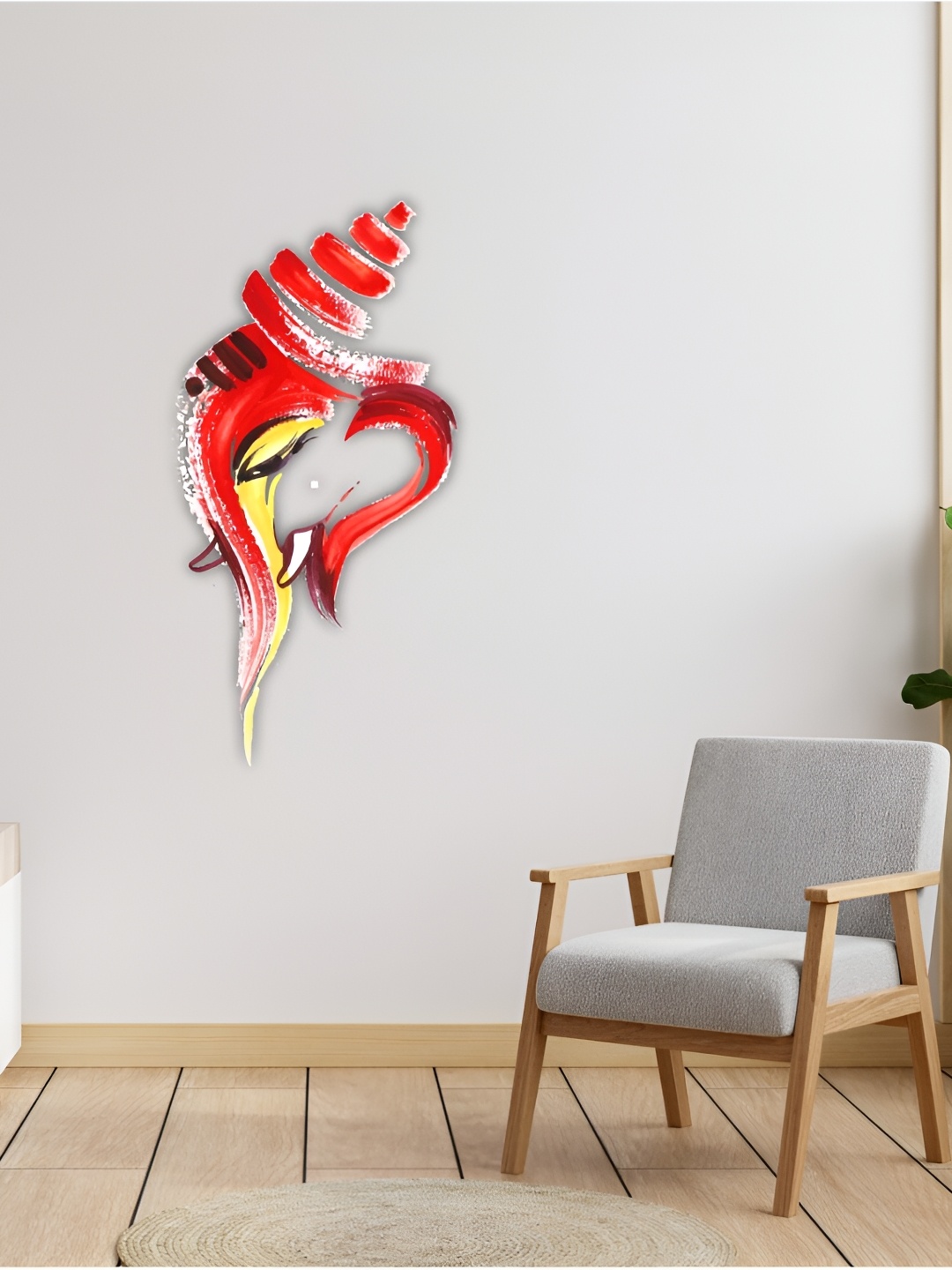 

CVANU Red Printed Self-Adhesive Wall Sticker