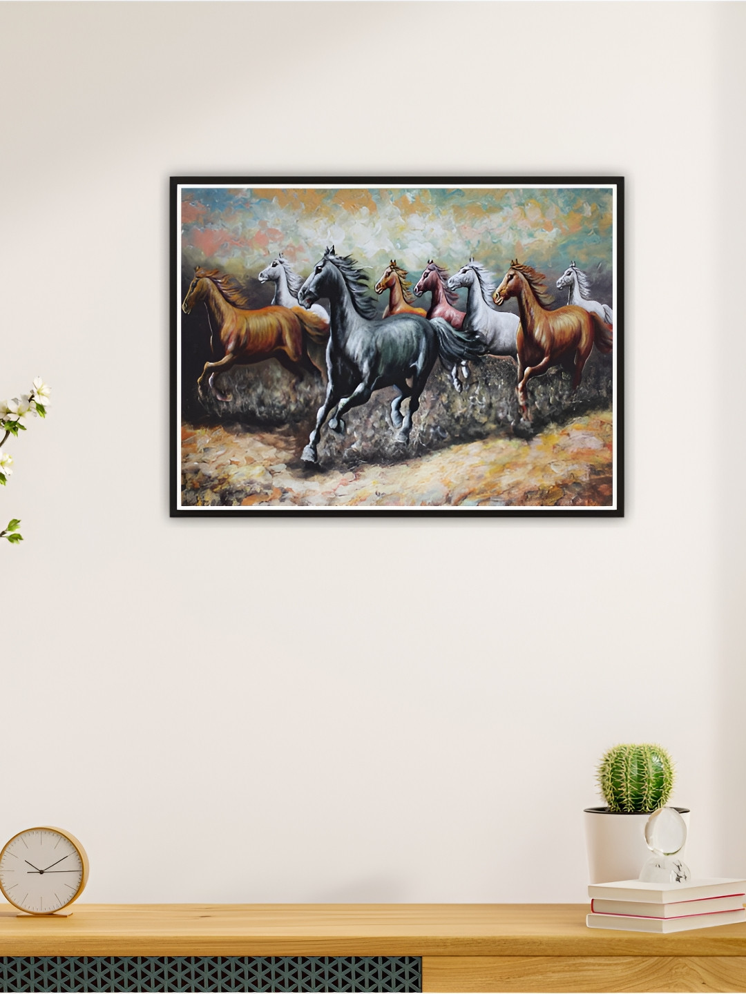 

CVANU Grey & Brown Horses Printed Self Adhesive Wall Sticker