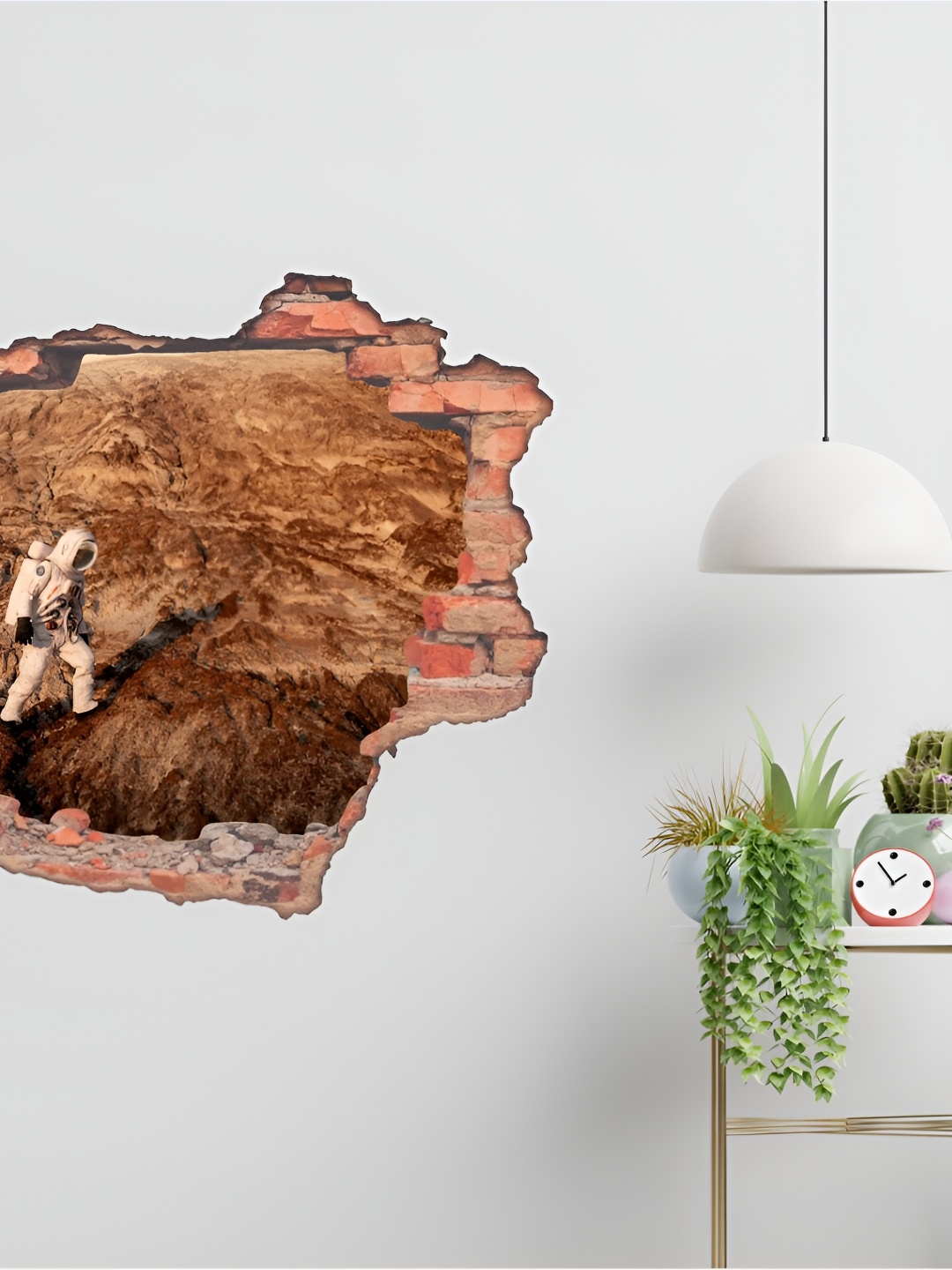 

CVANU Brown & Rust Printed Self Adhesive Wall Sticker