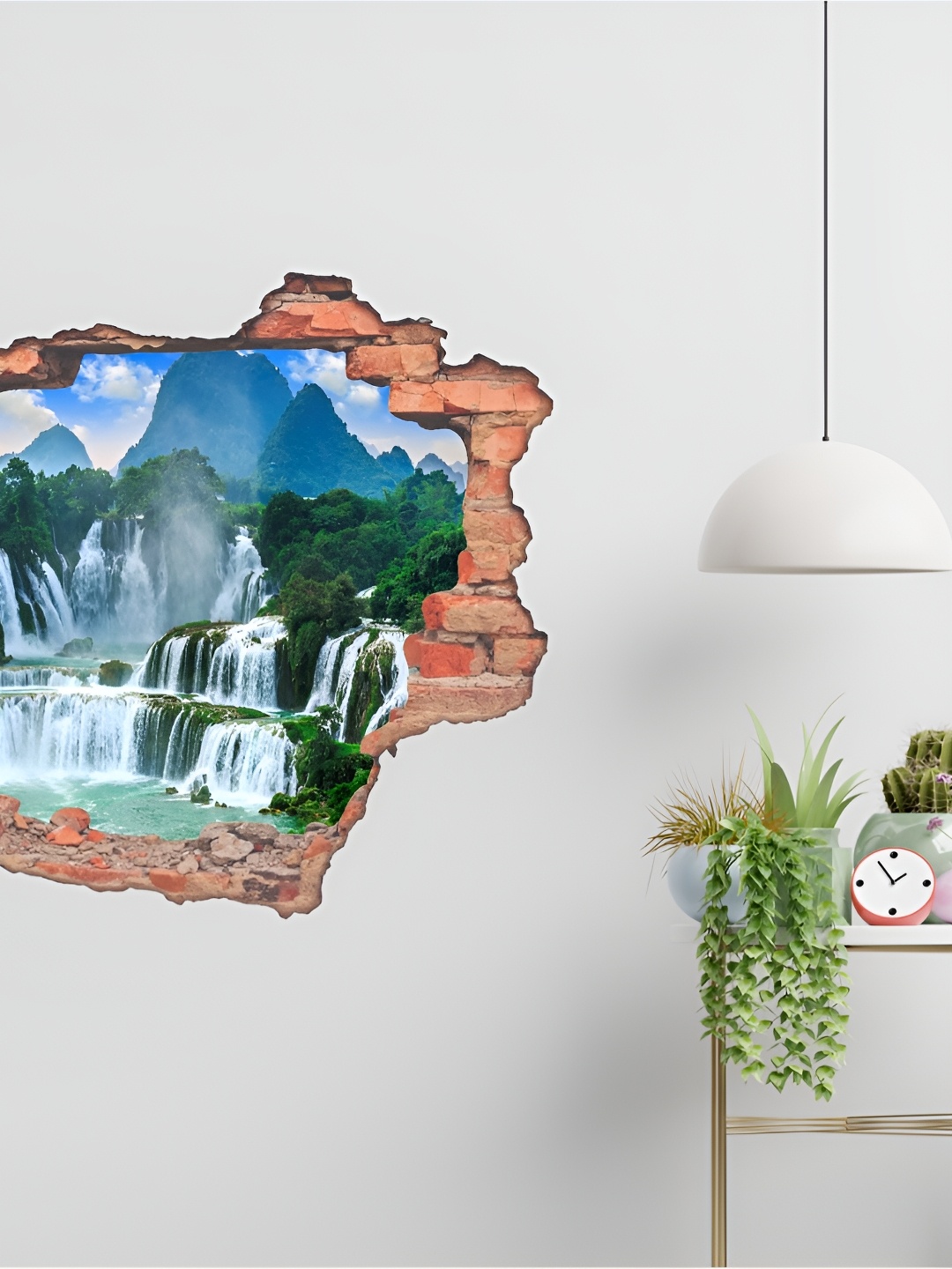 

CVANU Brown & Blue Self-Adhesive Waterproof Wall Stickers