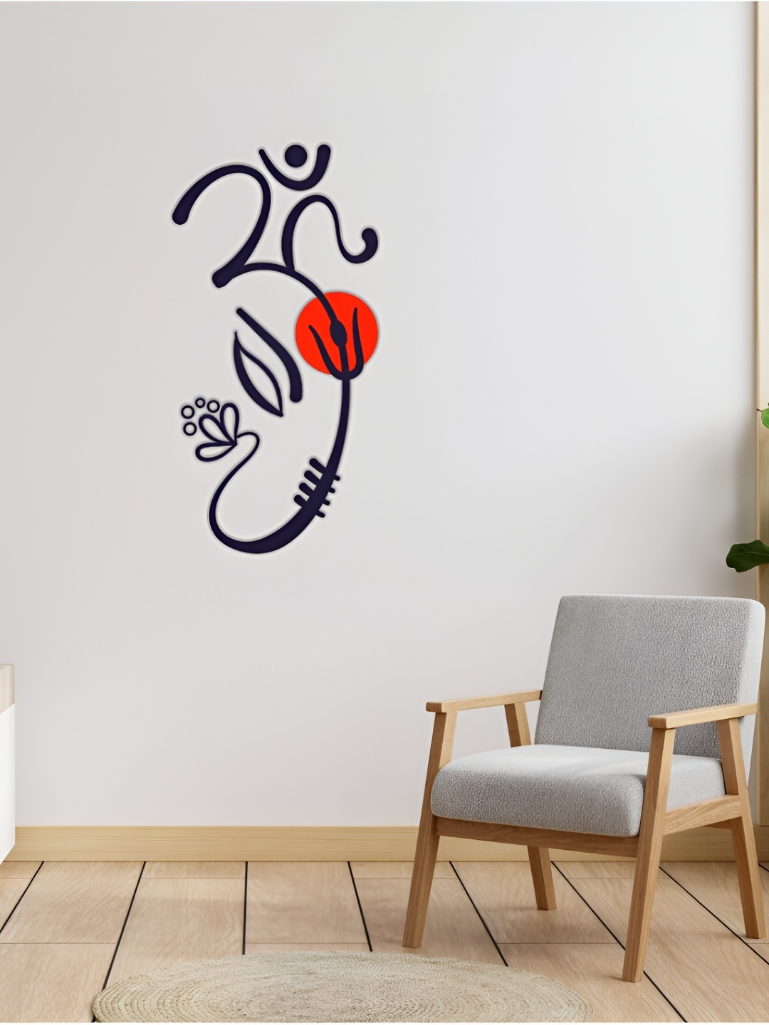 

CVANU Blue & Red Religious Printed Self-Adhesive Waterproof Wall Stickers