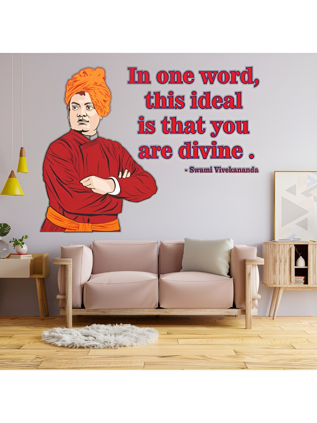 

CVANU Red & Yellow Self-Adhesive Waterproof Wall Stickers