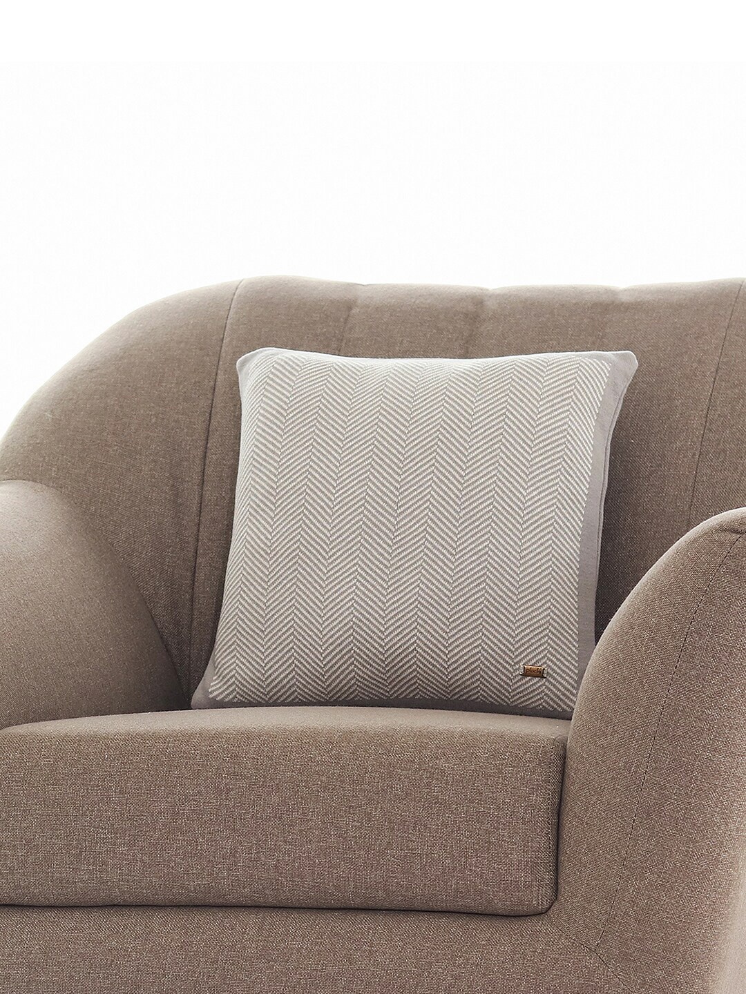 

Pluchi Grey Square Cushion Cover