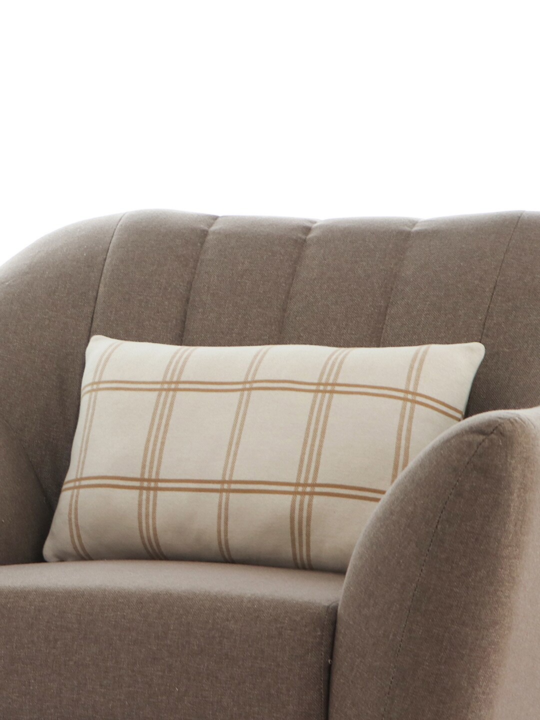 

Pluchi Off White & Brown Rectangle Cushion Cover