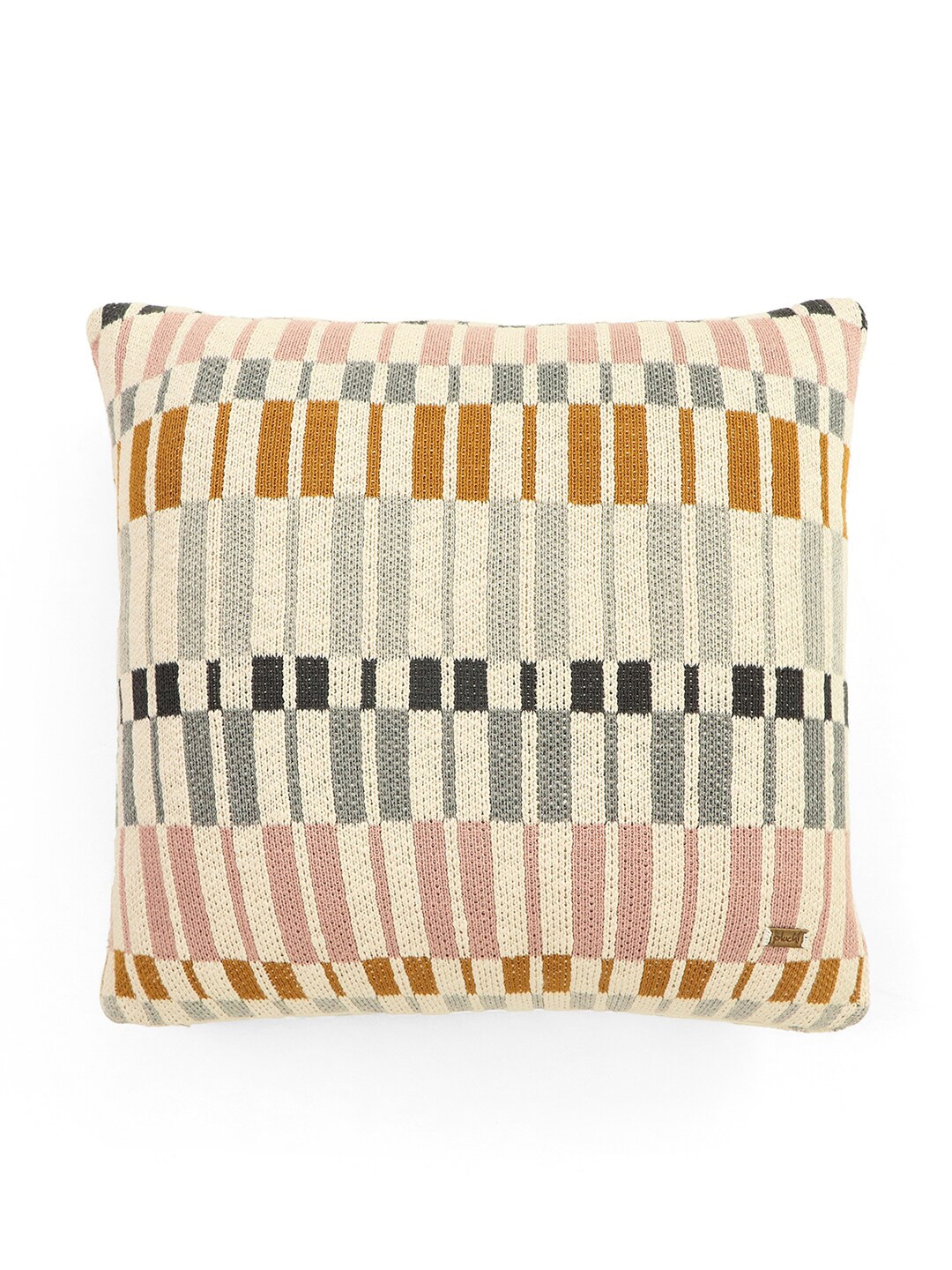 

Pluchi Cotton Square Cushion Cover, Beige