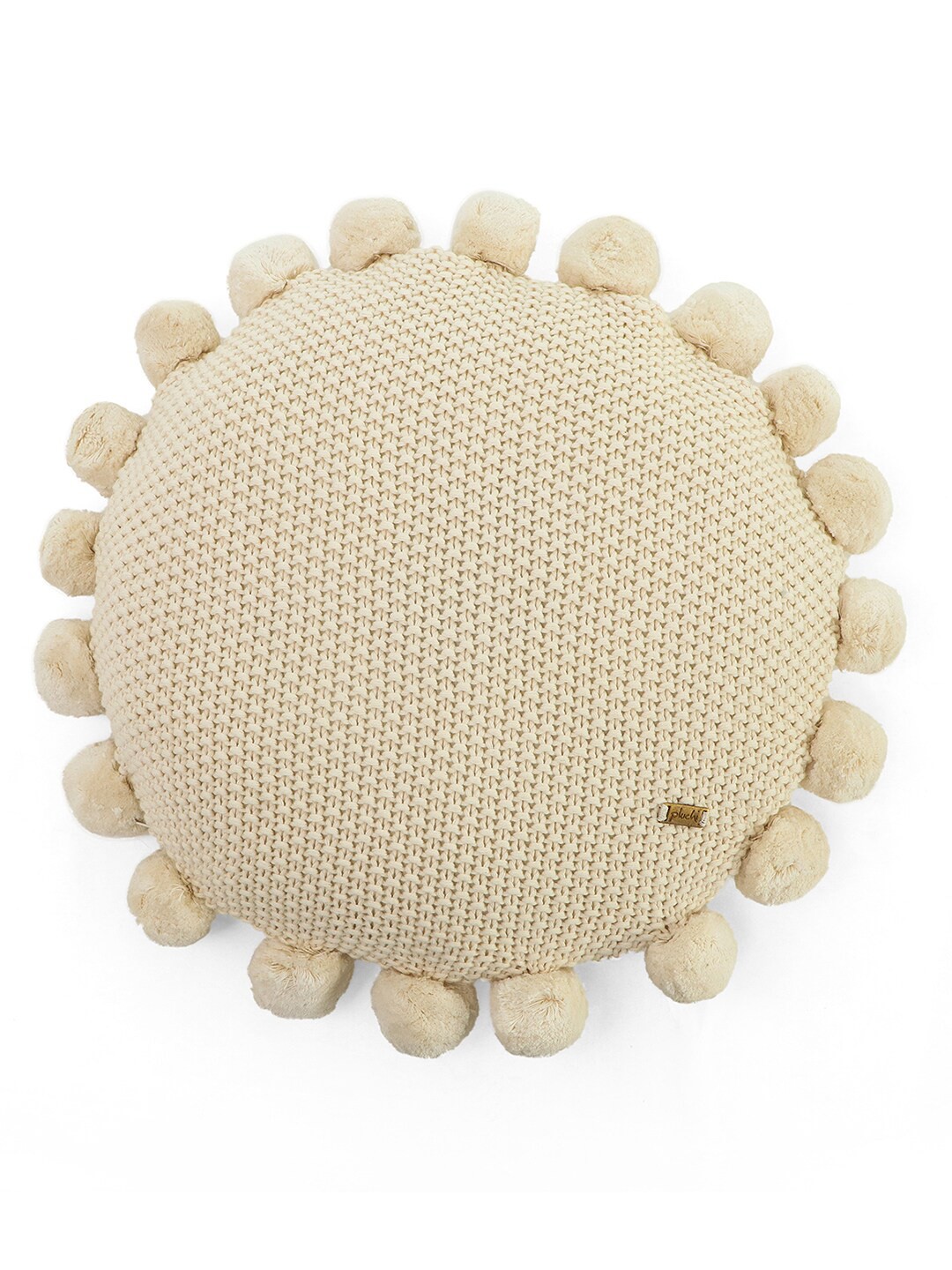 

Pluchi Off White Cotton Round Cushion Cover