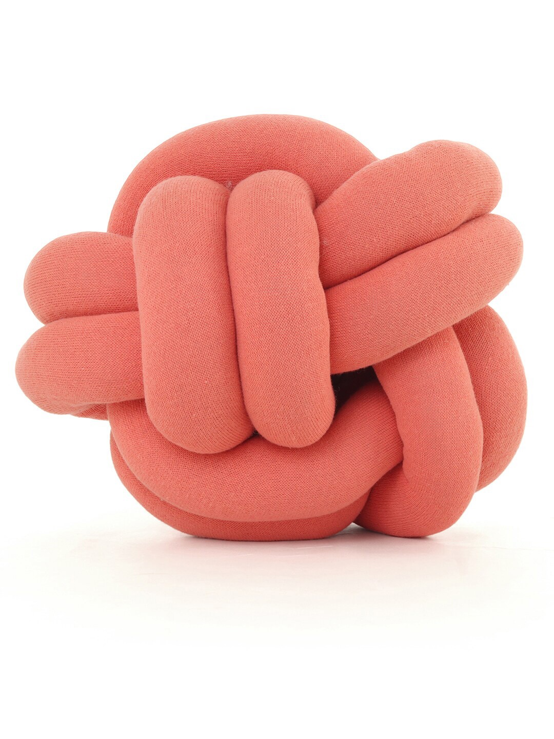 

Pluchi Pink Knitted Knot Round Cushion