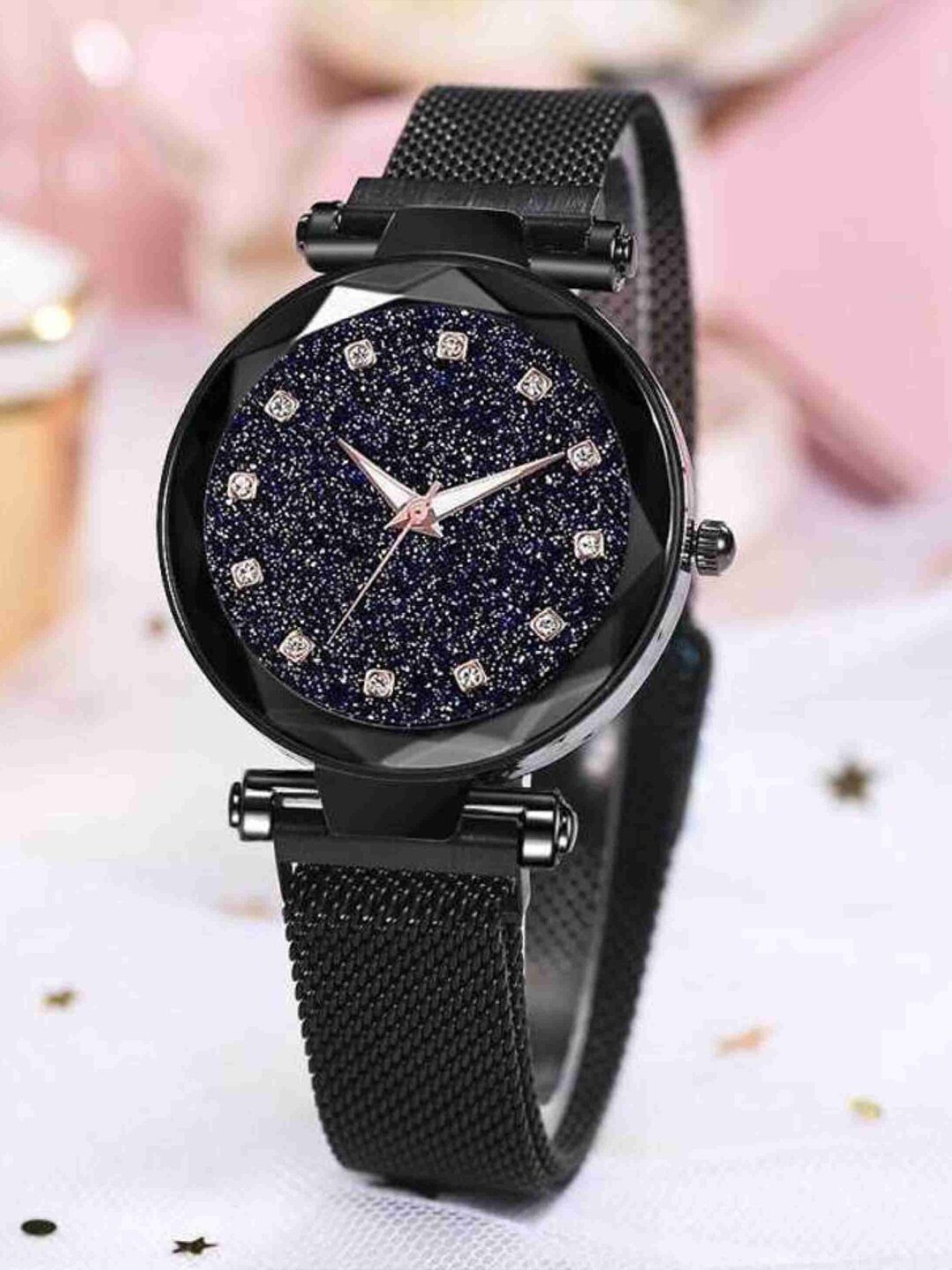 

VAGHBHATT Women Embellished Dial & Wrap Around Straps Analogue Watch CHN-Watch-BLK-A, Black