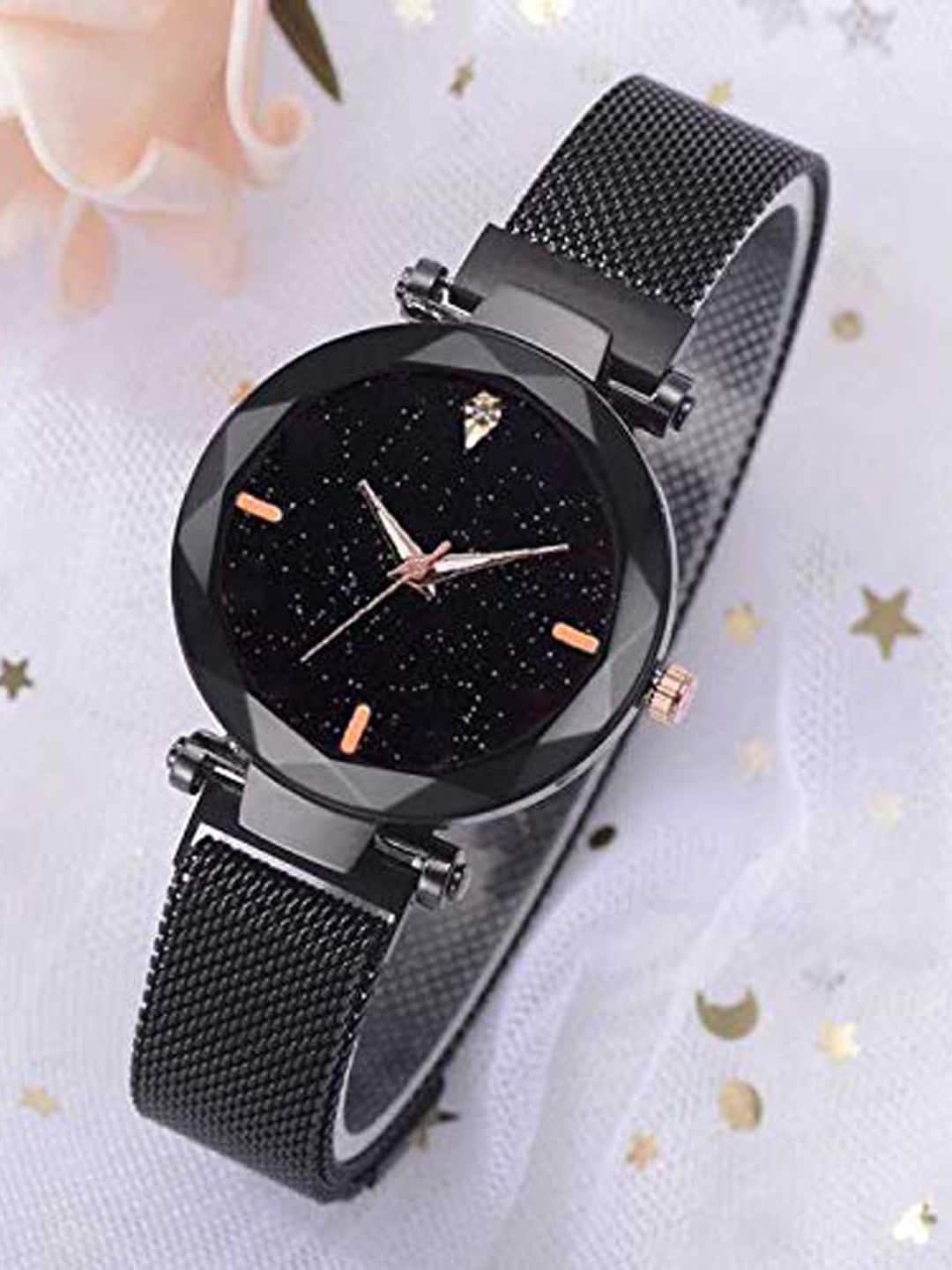 

VAGHBHATT Women Wrap Around Straps Analogue Automatic Watch CHN-Watch-BLK-C, Black