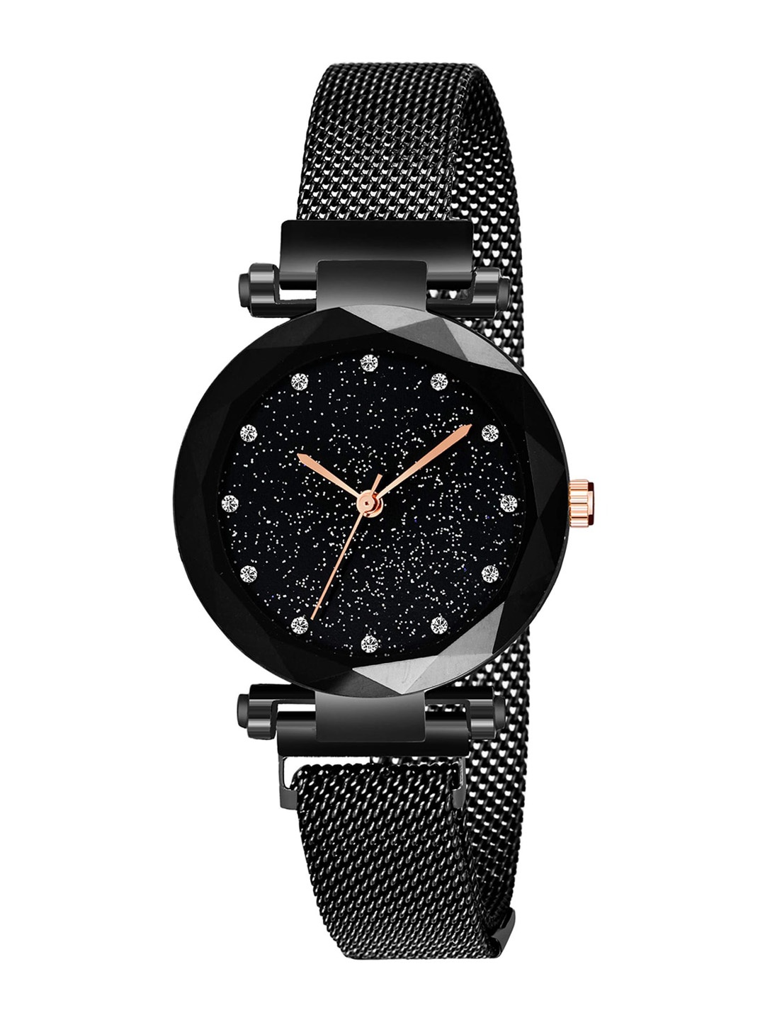 

FIMBUL Women Wrap Around Straps Analogue Automatic Watch CHN-Watch-BLK-B, Black
