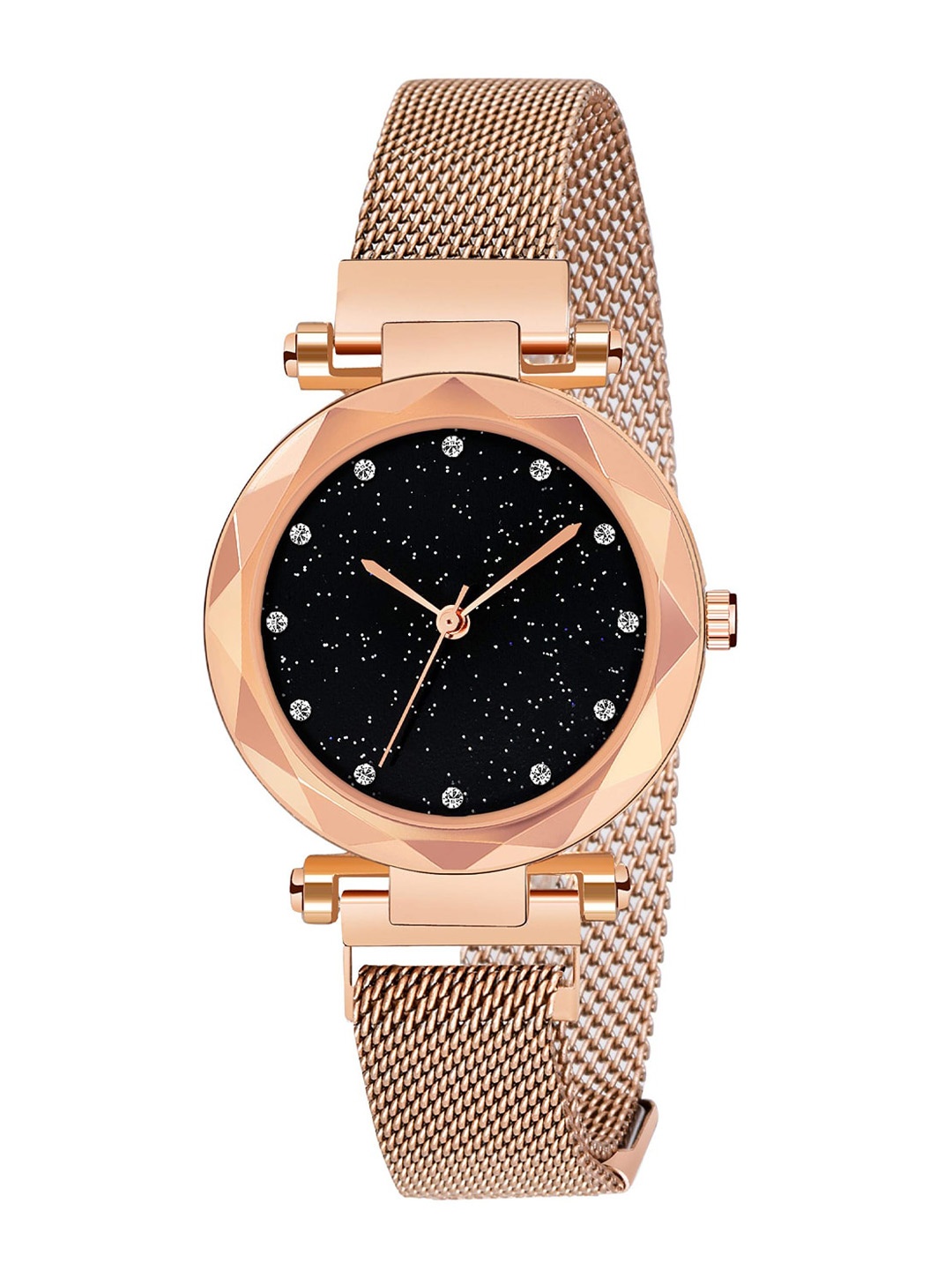 

Krelin Women Embellished Dial & Wrap Around Analogue Automatic Watch CHN-Watch-GLD-B, Black