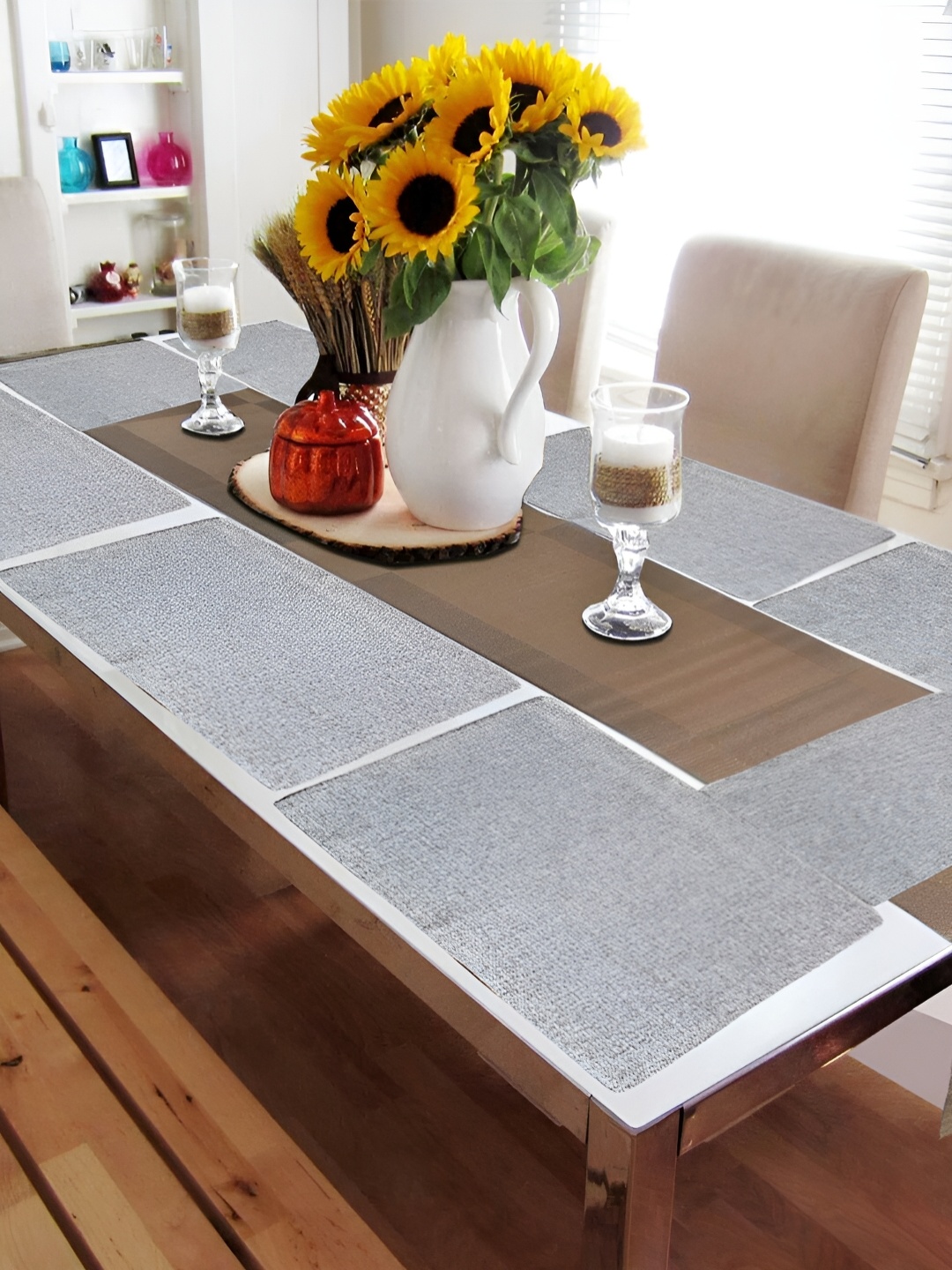 

FABURAA Grey 8 Pieces Jute Rectangular Table Placemats