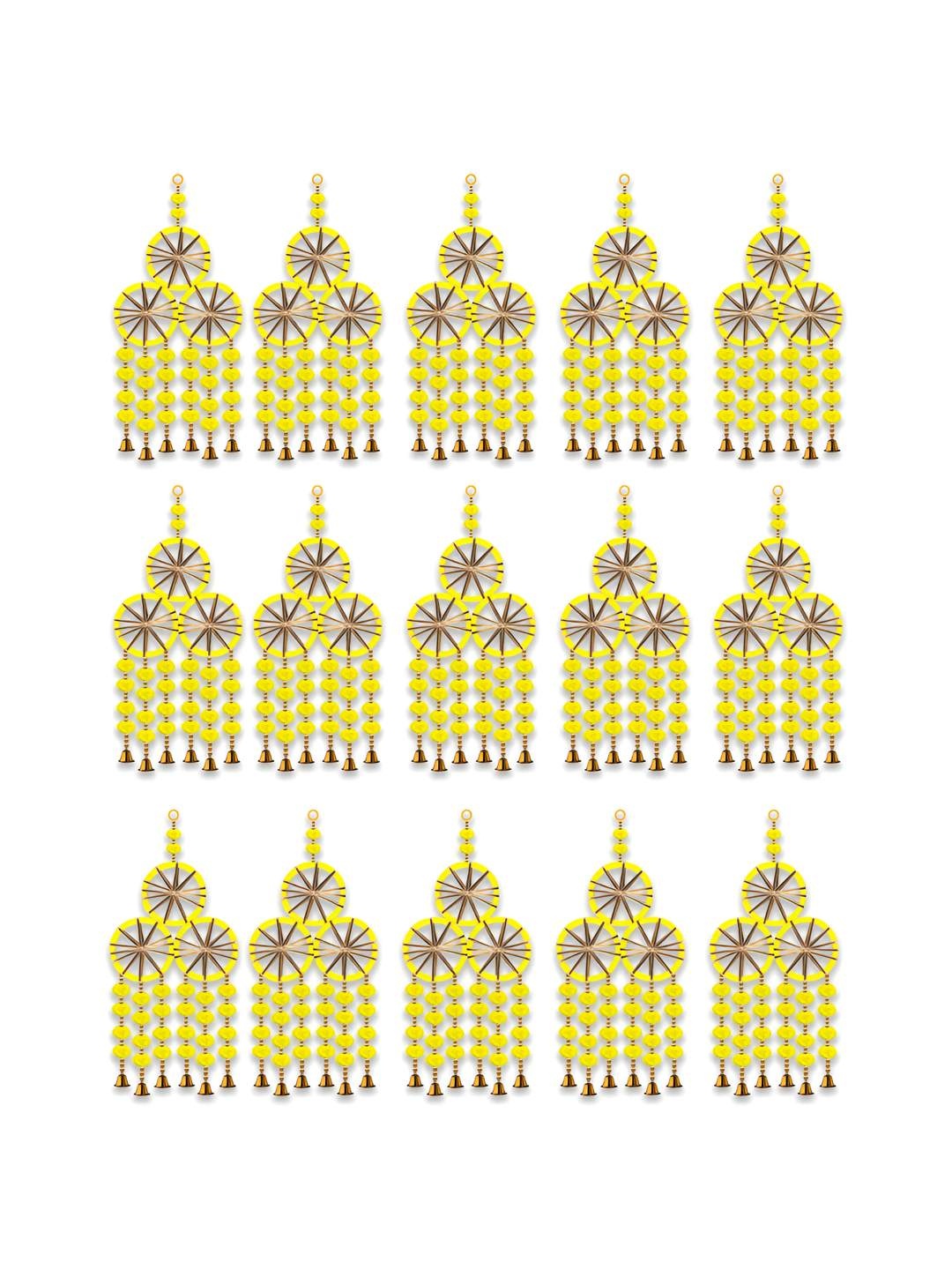 

iHandikart Yellow & Navy Blue 15 Pieces Hanging Garlands