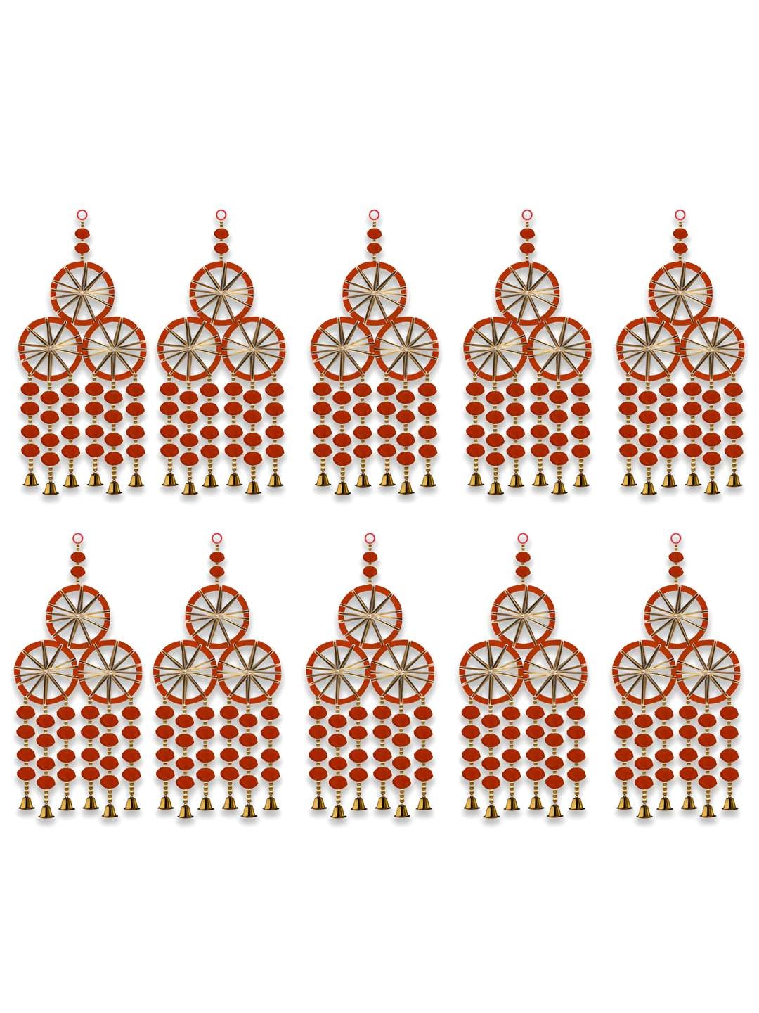 

iHandikart Red 10 Pieces Hanging Festive Decor