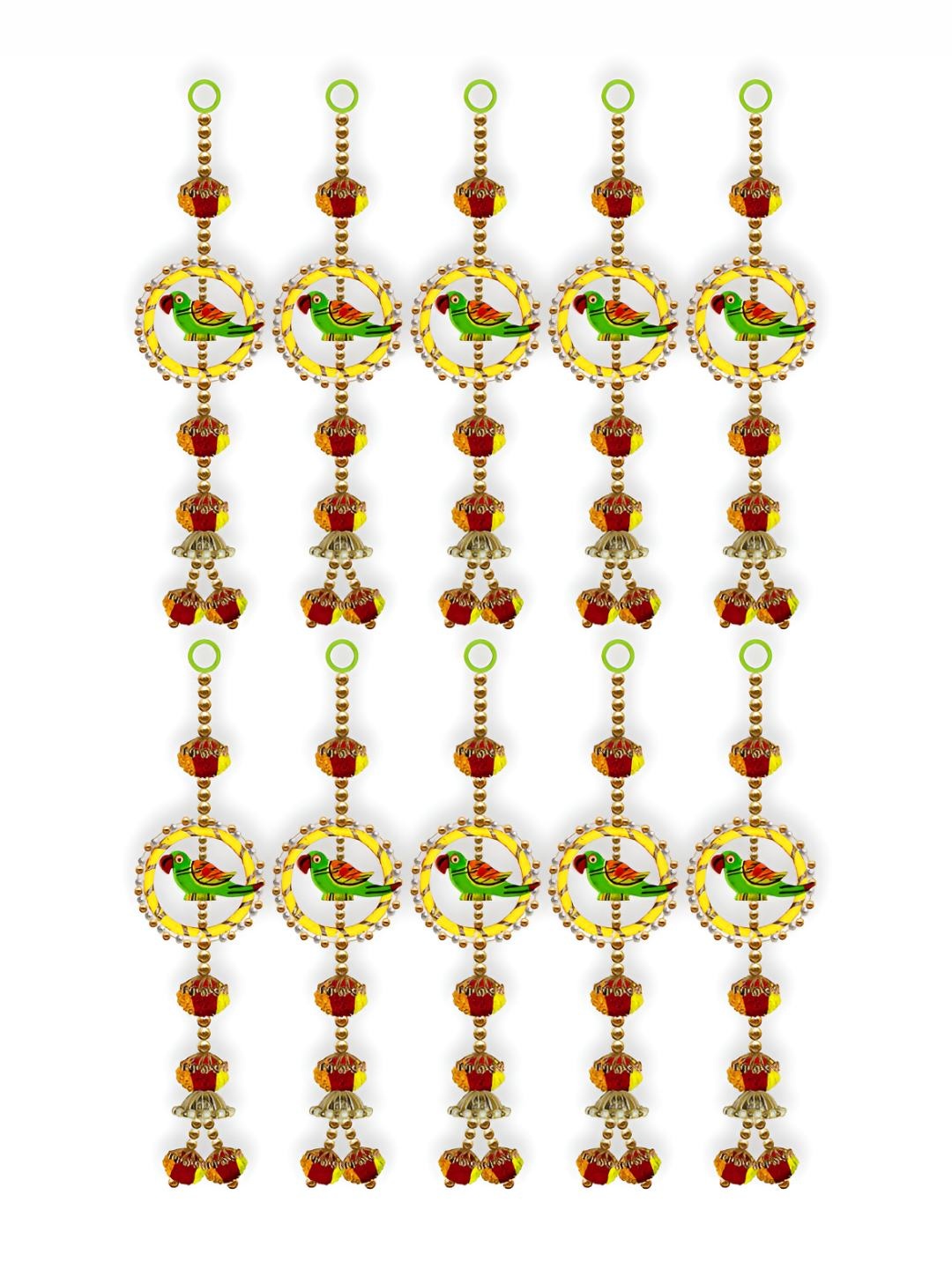 

iHandikart Red & Green 10 Pieces Hanging Garlands