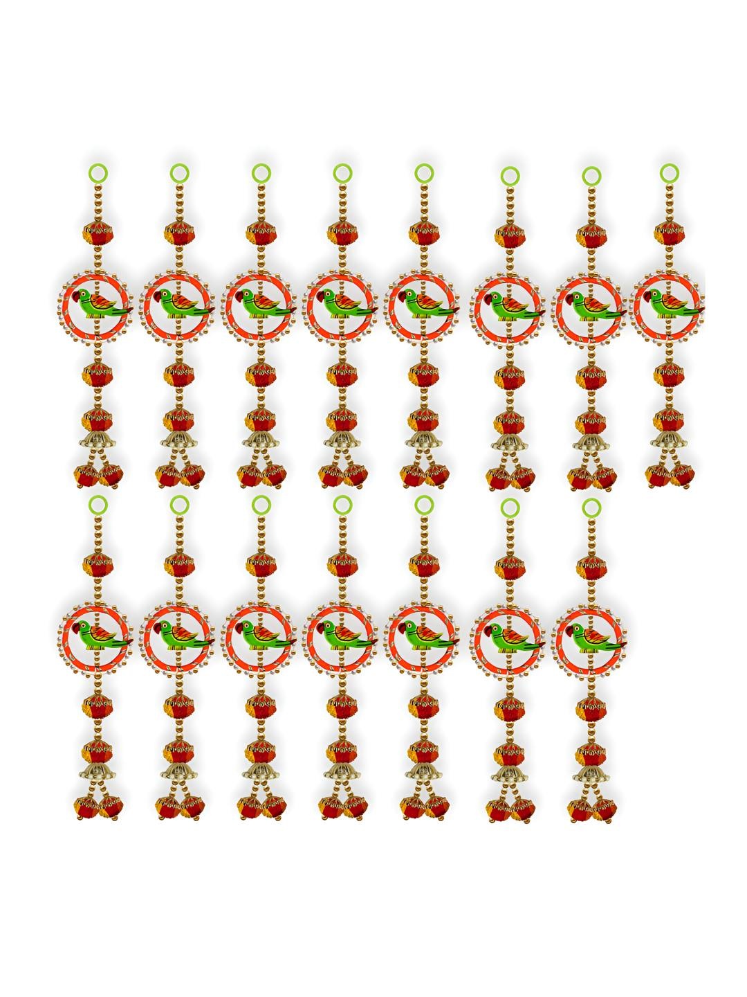 

iHandikart Red & Green15 Pieces Decorative Hangings Wall Decor