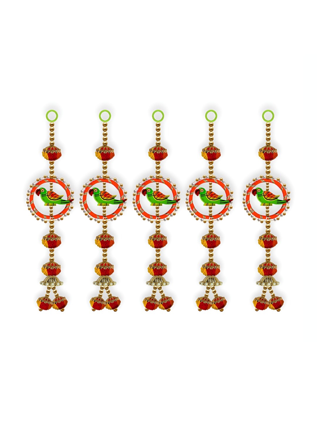 

iHandikart Red & Green 5Pieces Hanging Festive Decor