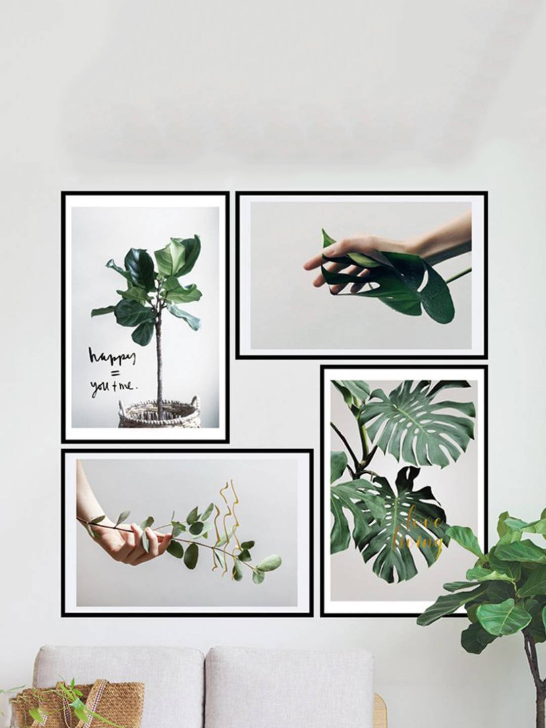 

Jaamso Royals Green & Grey Tropical Leaves Printed Self-Adhesive Wall Sticker