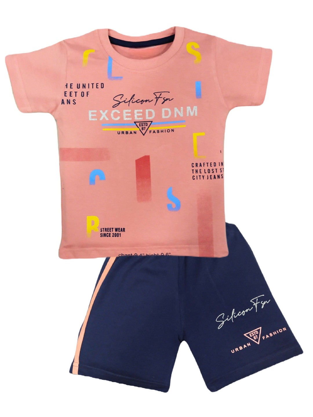 

BAESD Infant Kids Printed Pure Cotton T-shirt with Shorts, Pink