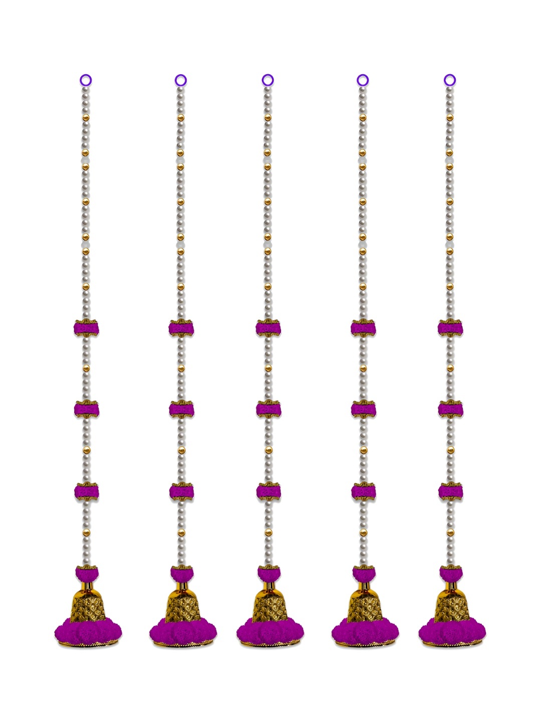 

iHandikart Pink 5 Pieces Wall Hanging Artificial Festive Decor