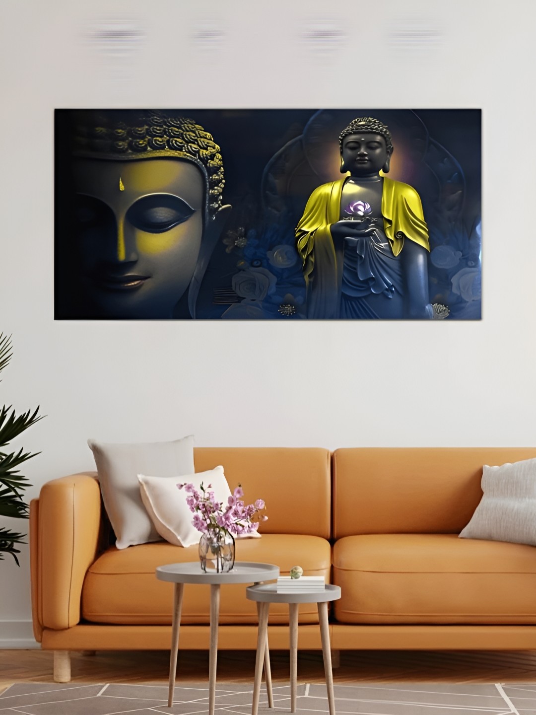

MITHILA Handicrafts Lord Buddha Paintings Wall Art, Black