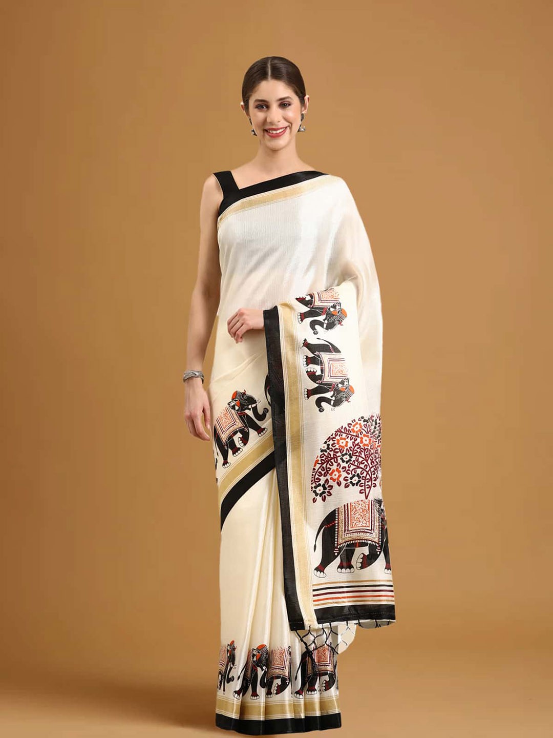 

Stylefables Ethnic Motif Printed Saree, Yellow