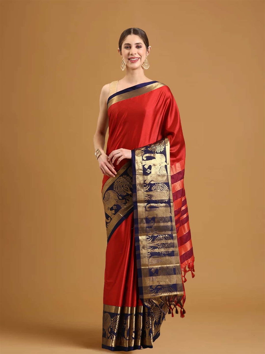 

Stylefables Woven Design Zari Saree, Blue