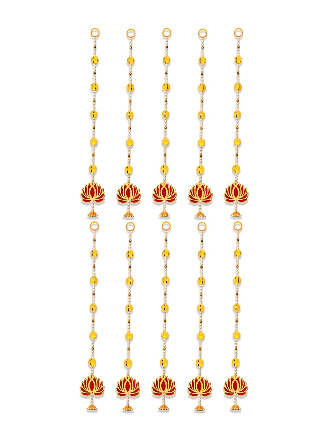 

iHandikart Yellow & Red 10 Pieces Hanging Festive Decor