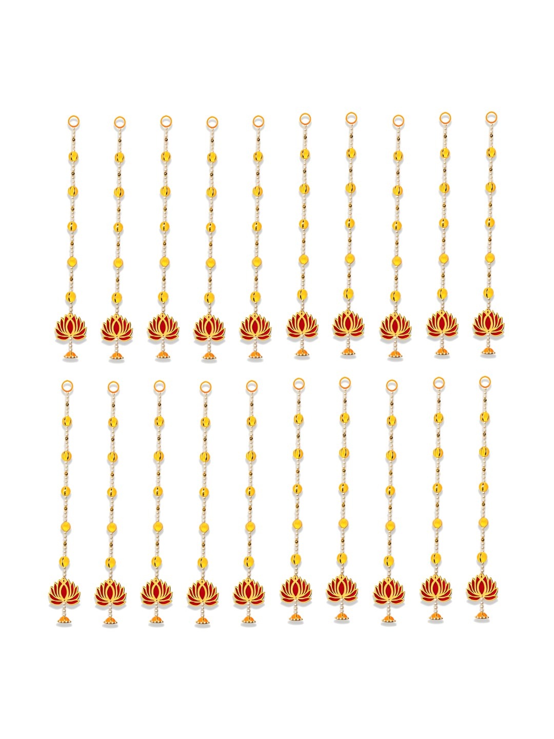 

iHandikart Yellow 20 Pieces Hanging Festive Decor, Red