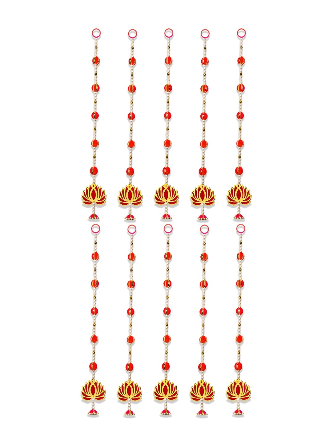 

iHandikart Red 10 Pieces Hanging Festive Decor